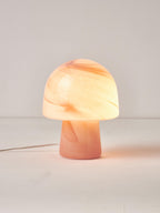 Petite lampe à poser look marbre Ean - Rouge corail look marbre