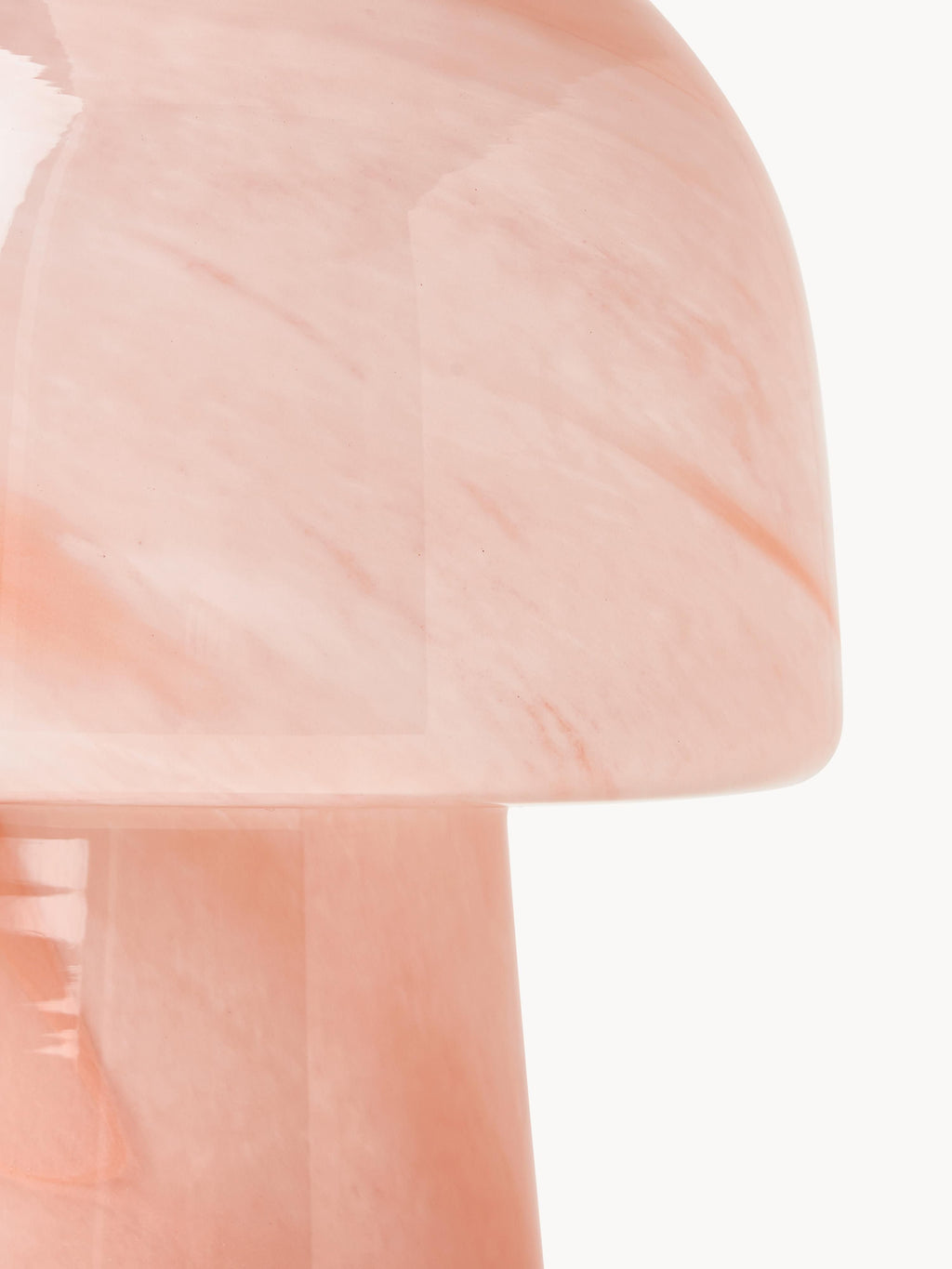 Petite lampe à poser look marbre Ean - Rouge corail look marbre