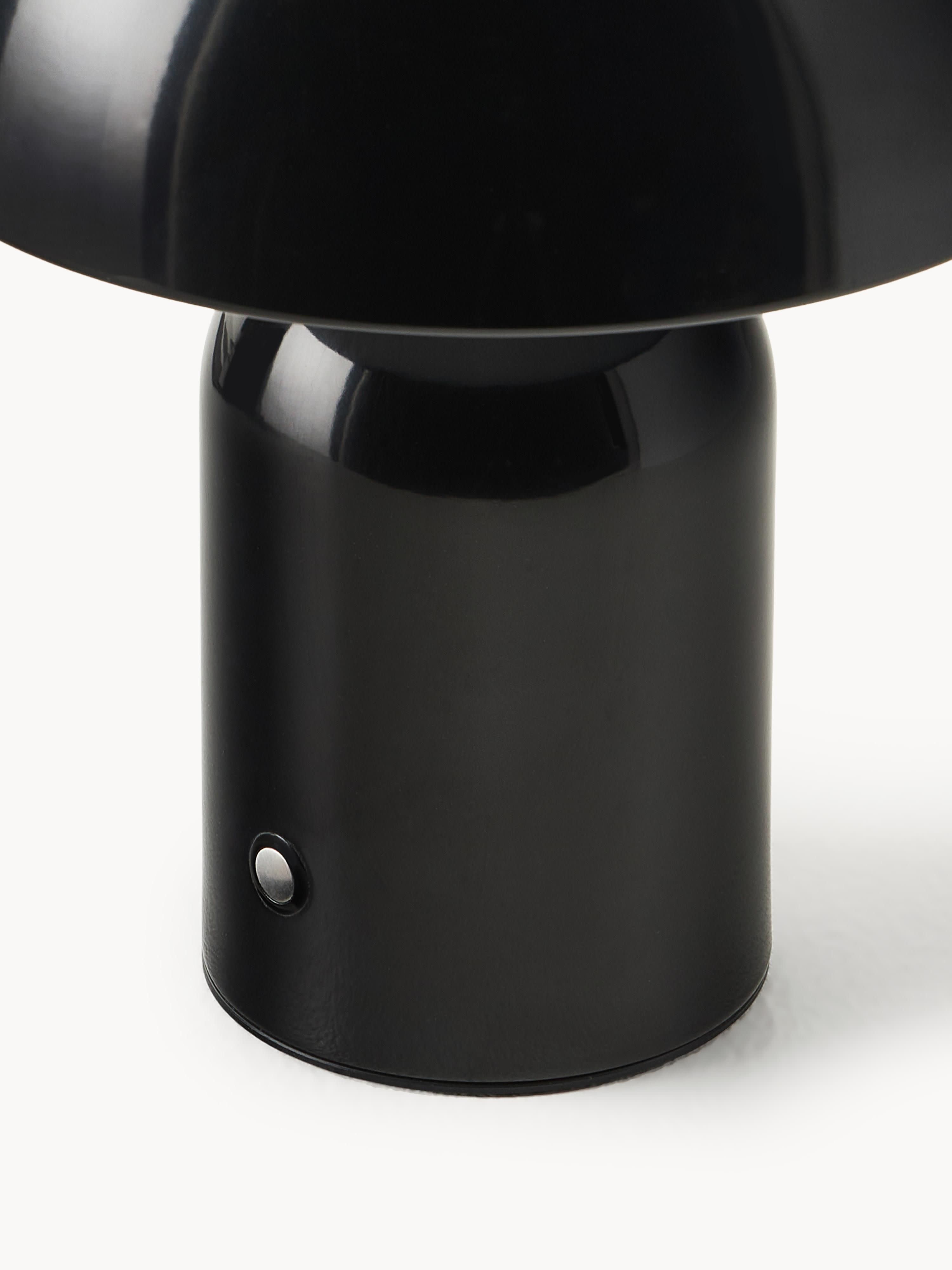 Petite lampe à poser LED mobile Elmo, intensité ajustable - Noir, haute brillance