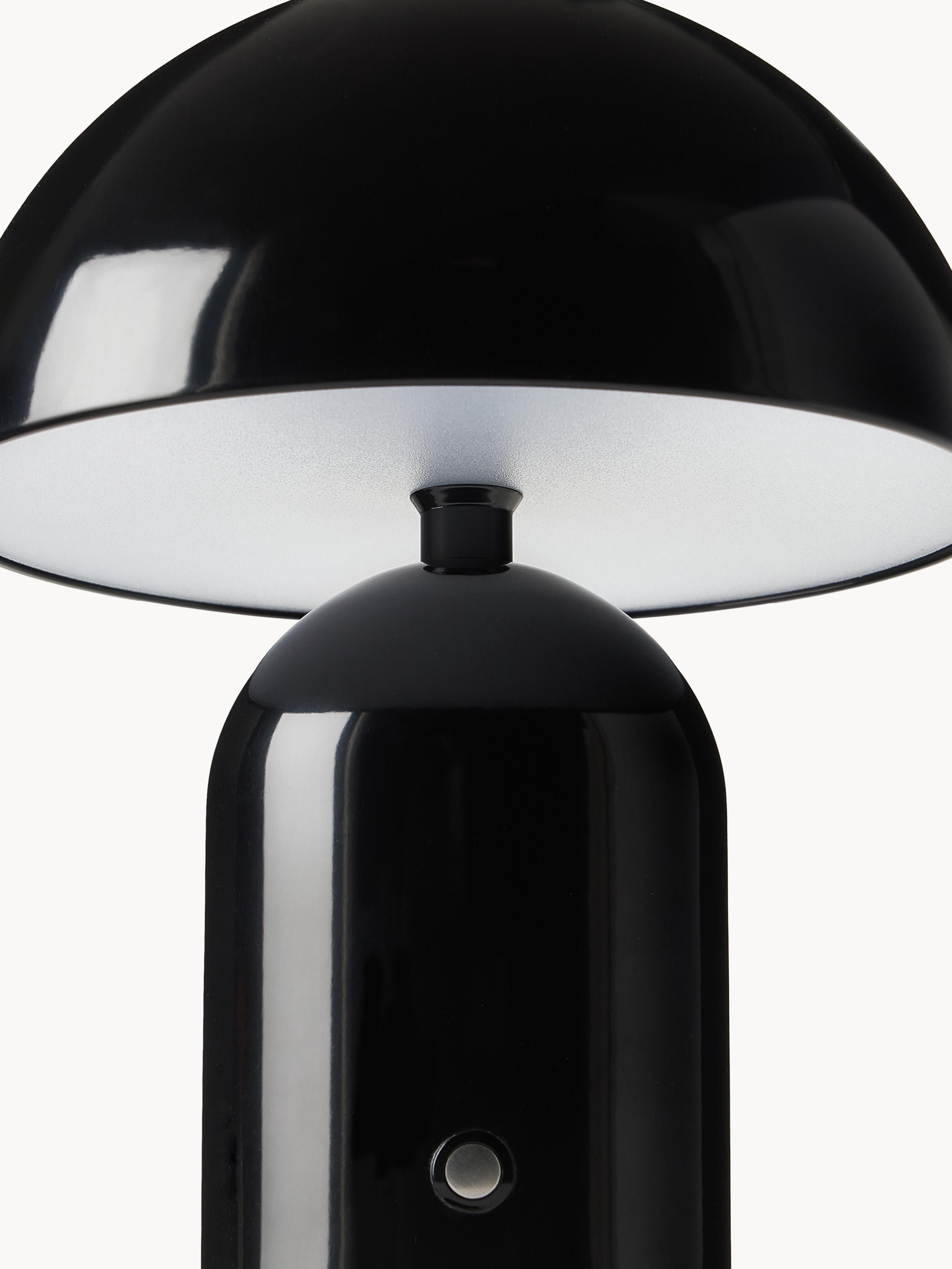 Petite lampe à poser LED mobile Elmo, intensité ajustable - Noir, haute brillance