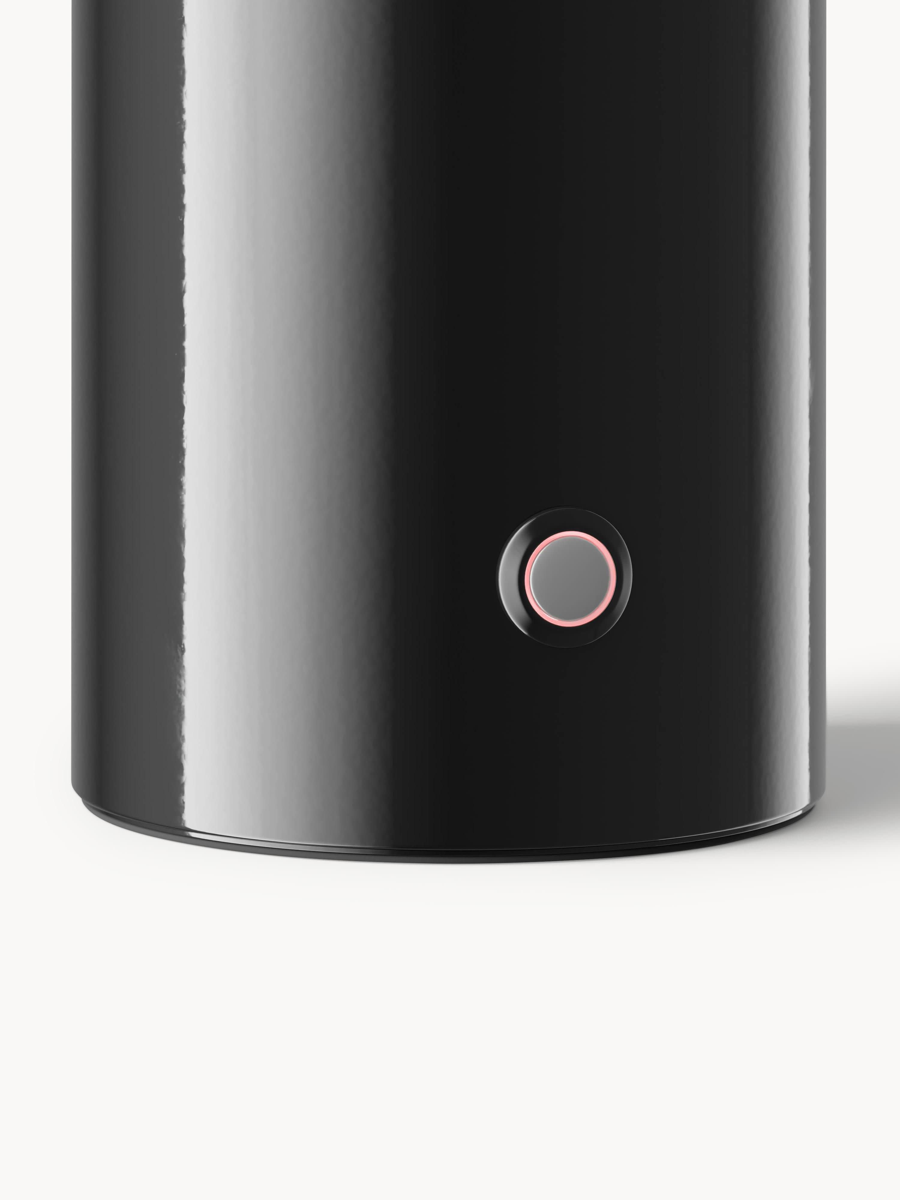 Petite lampe à poser LED mobile Elmo, intensité ajustable - Noir, haute brillance