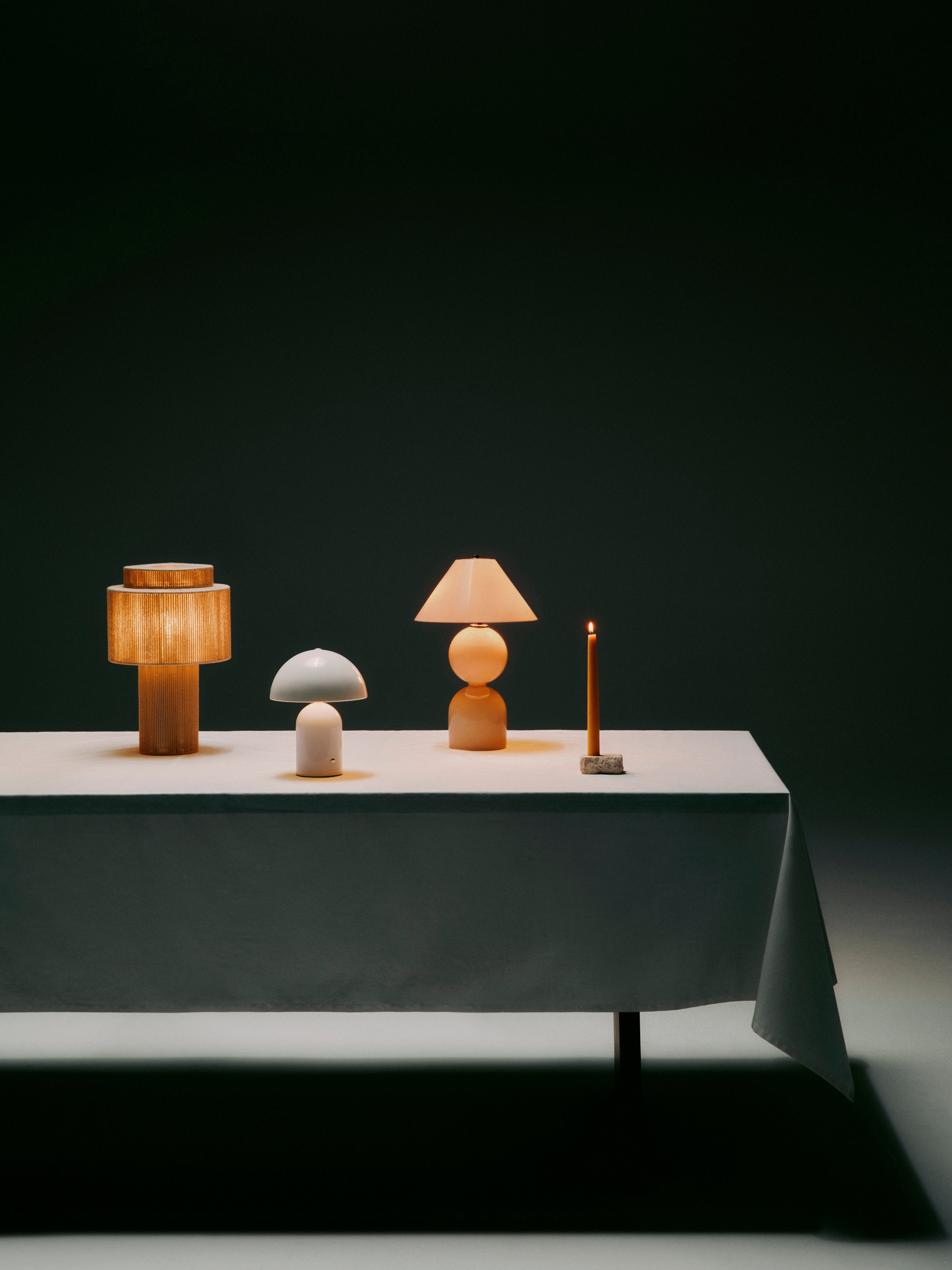 Petite lampe à poser LED mobile Elmo, intensité ajustable - Blanc, haute brillance