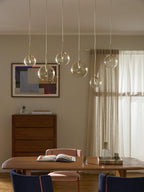 Grande suspension grappe Kjel - Beige, transparent