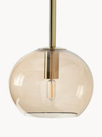 Grande suspension grappe Kjel - Beige, transparent