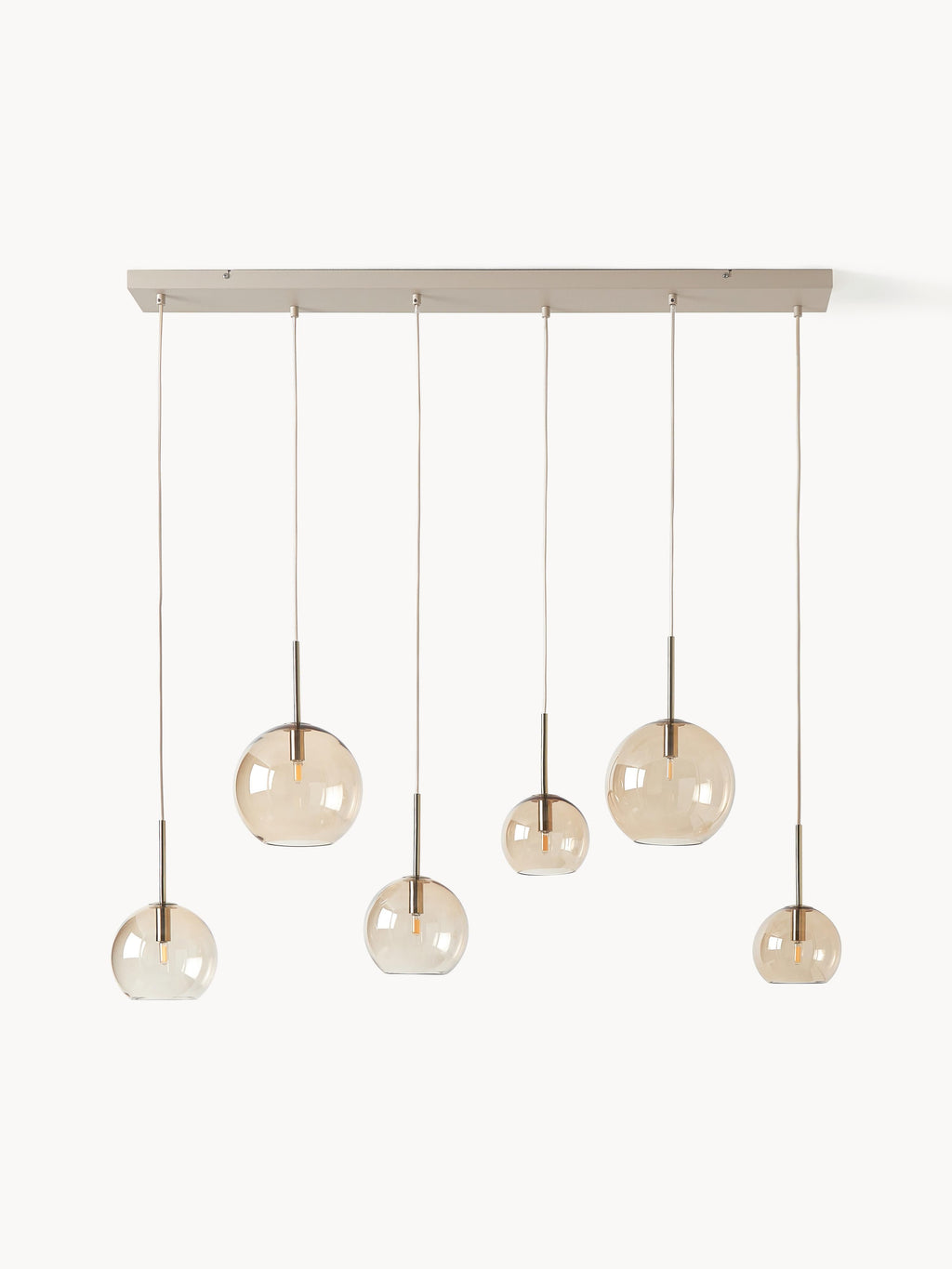Grande suspension grappe Kjel - Beige, transparent