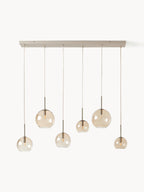 Grande suspension grappe Kjel - Beige, transparent