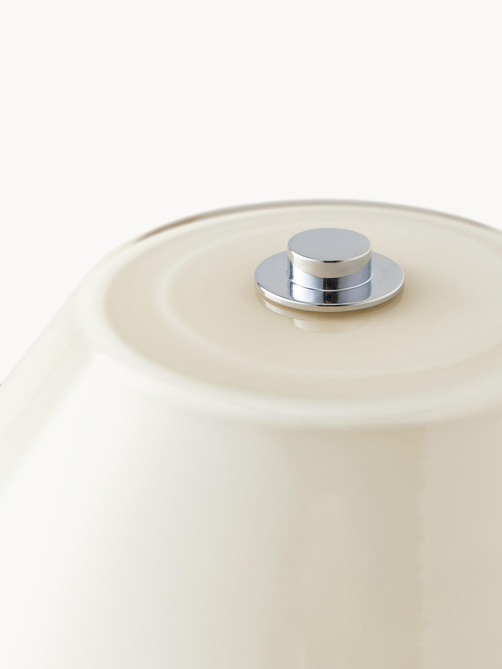 Lampe à poser ajustable en verre Volund - Beige, haute brillance