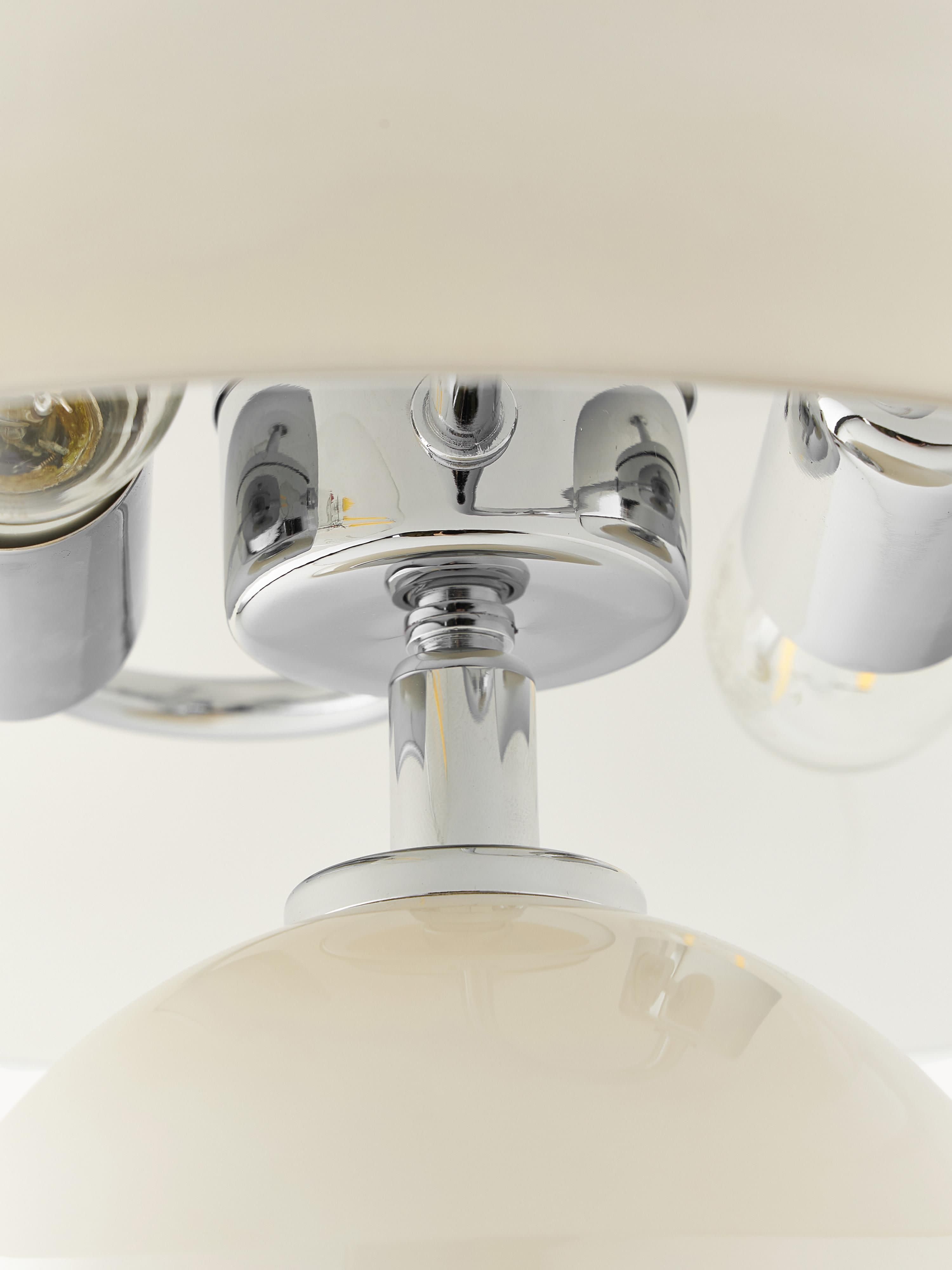 Lampe à poser ajustable en verre Volund - Beige, haute brillance