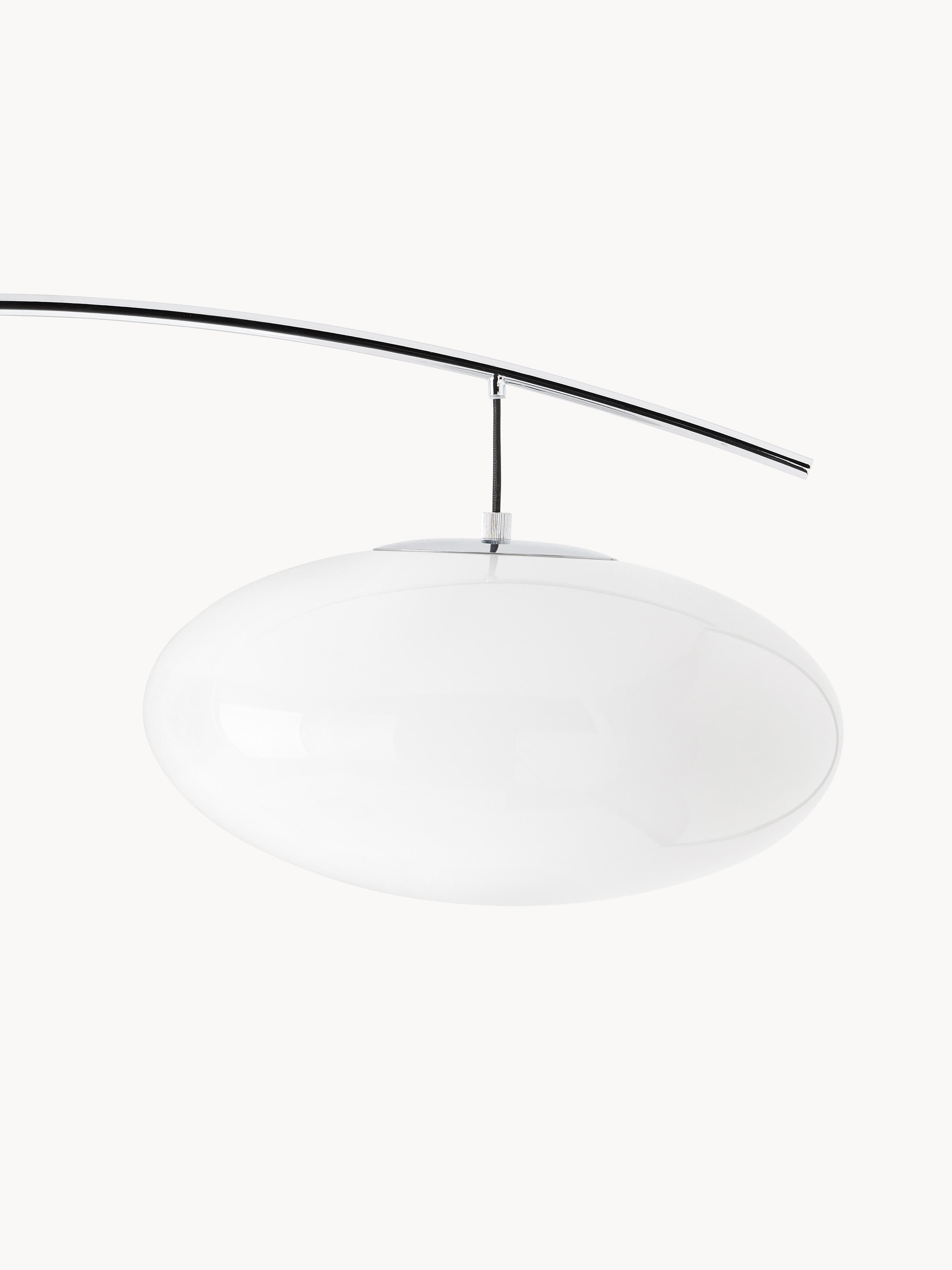 Grand lampadaire arc Jael - Argenté