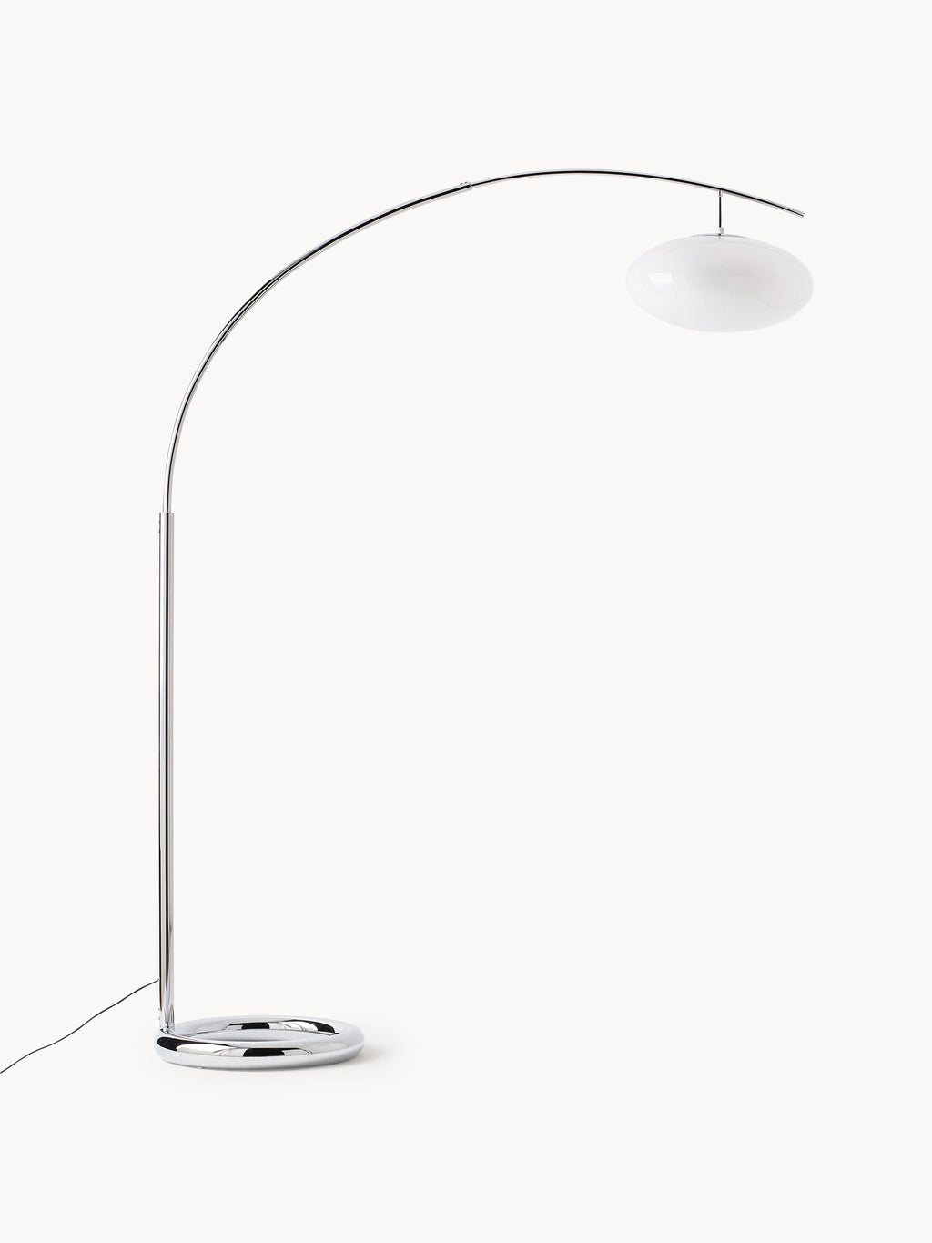 Grand lampadaire arc Jael - Argenté