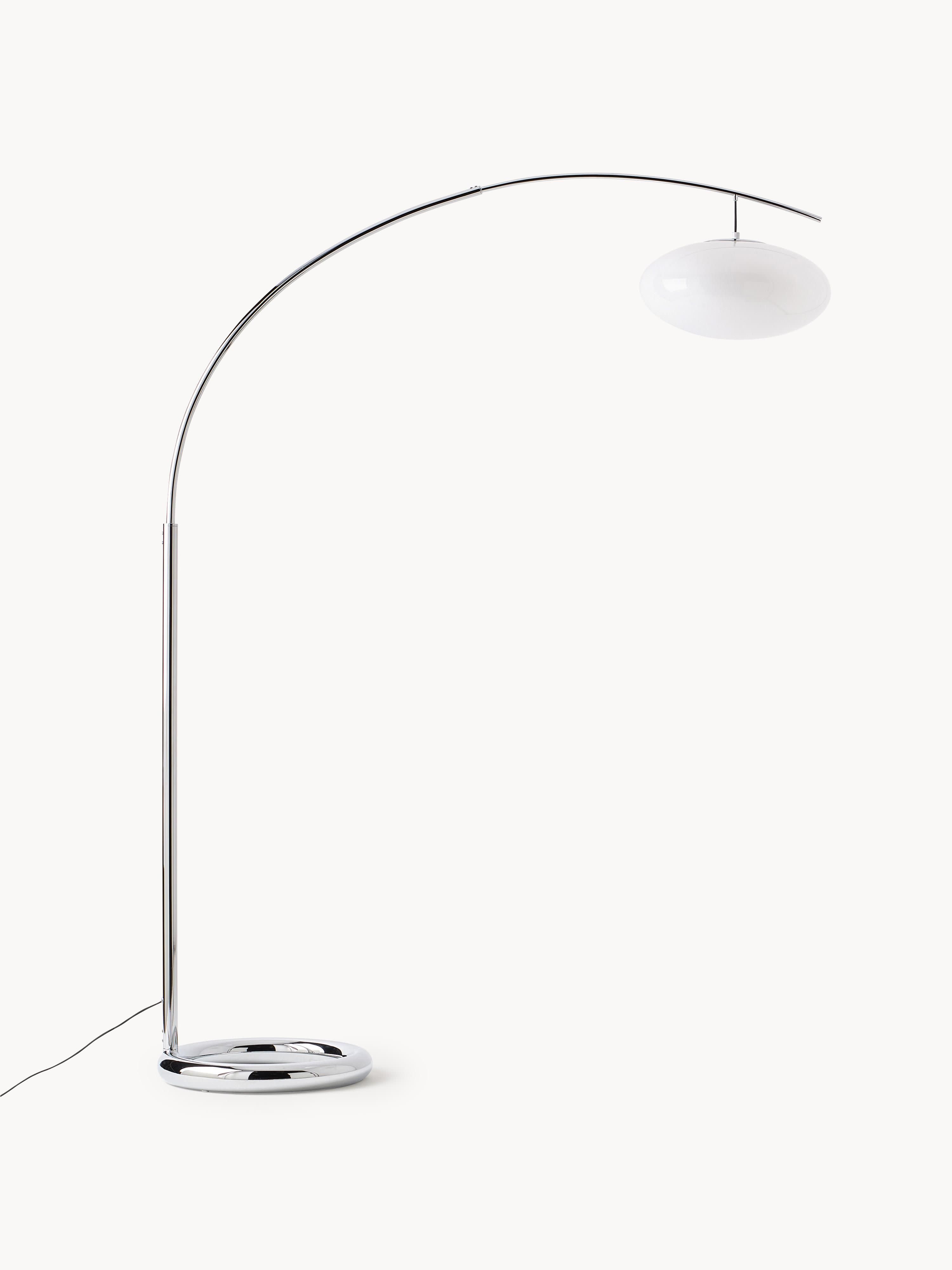 Grand lampadaire arc Jael - Argenté