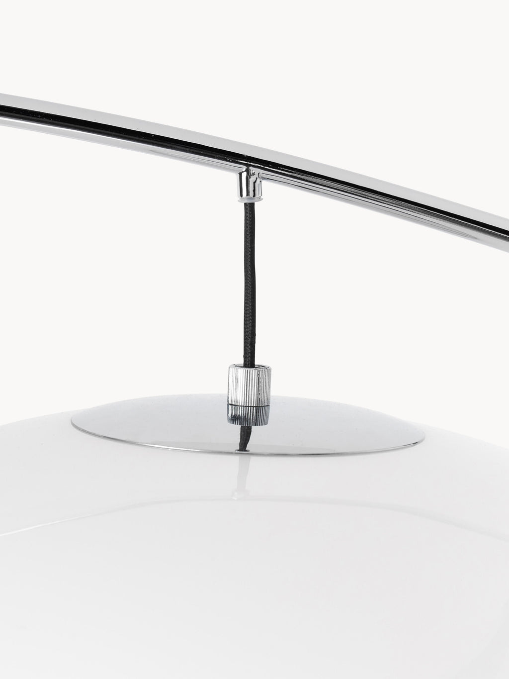 Grand lampadaire arc Jael - Argenté