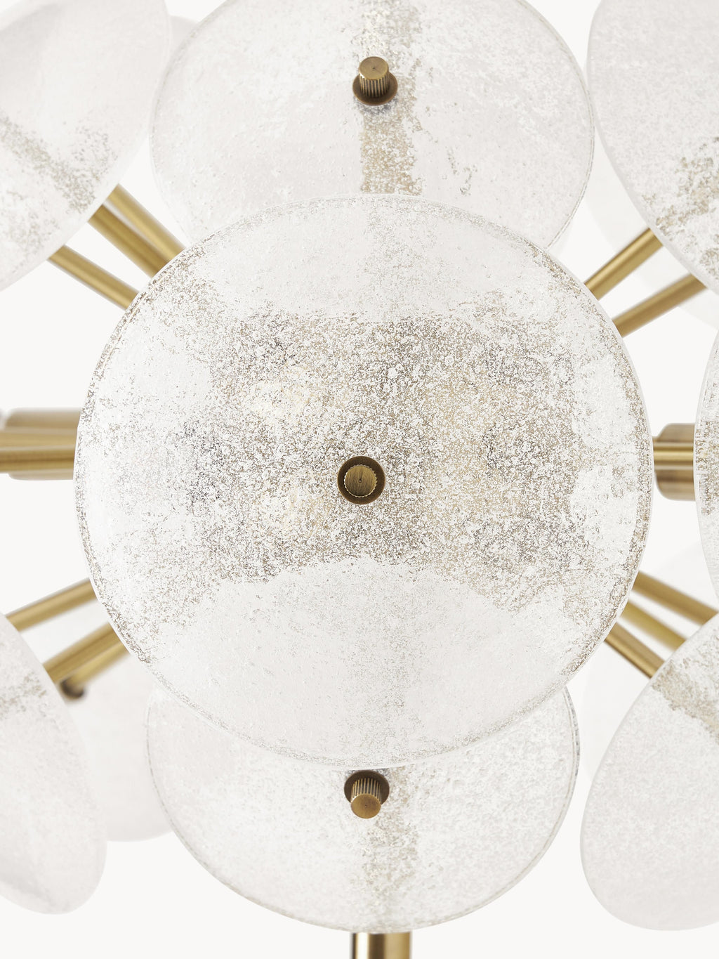 Lampadaire de verre Valdi - Transparent, doré