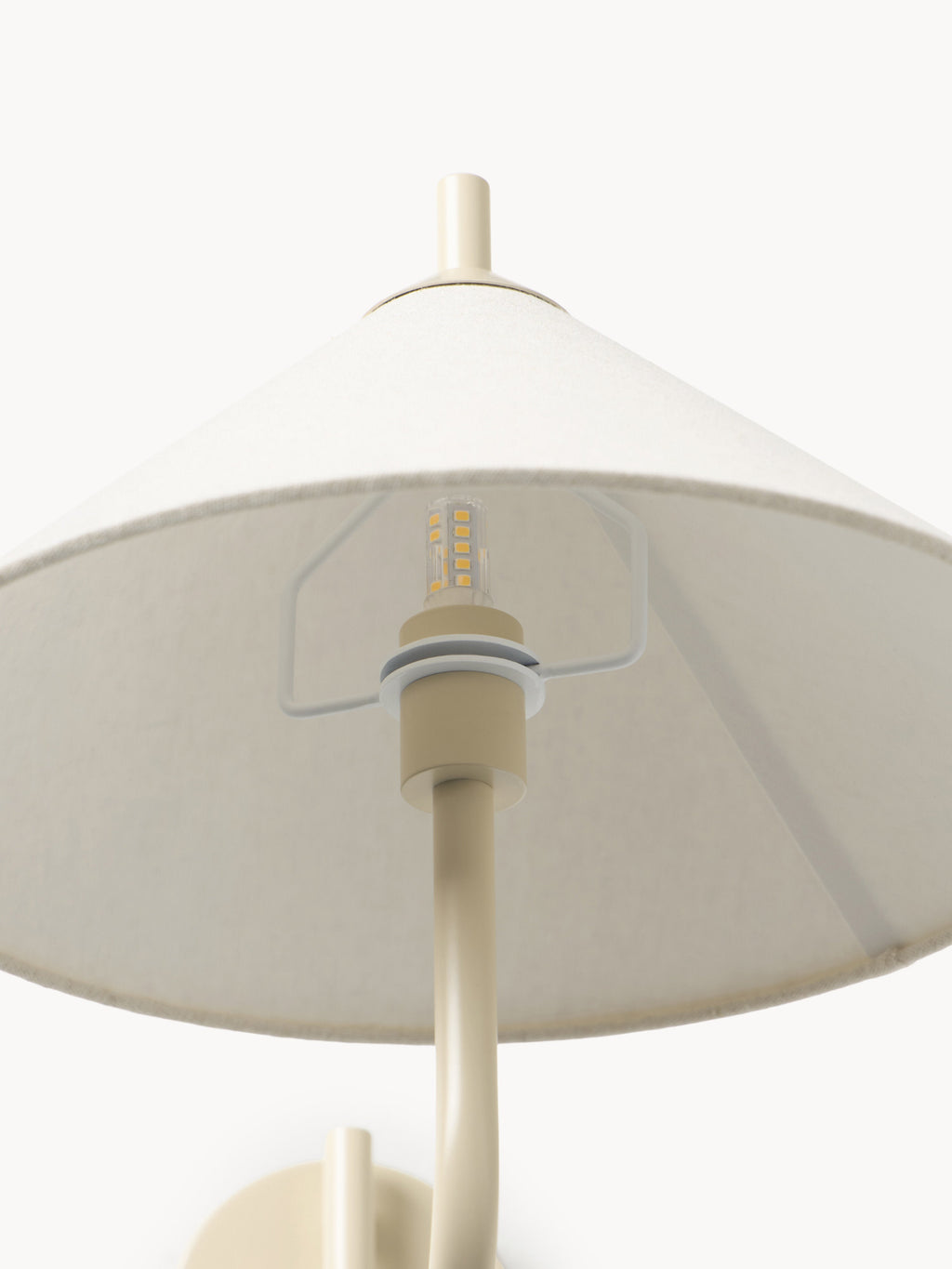 Grande applique murale Archer - Blanc cassé, beige