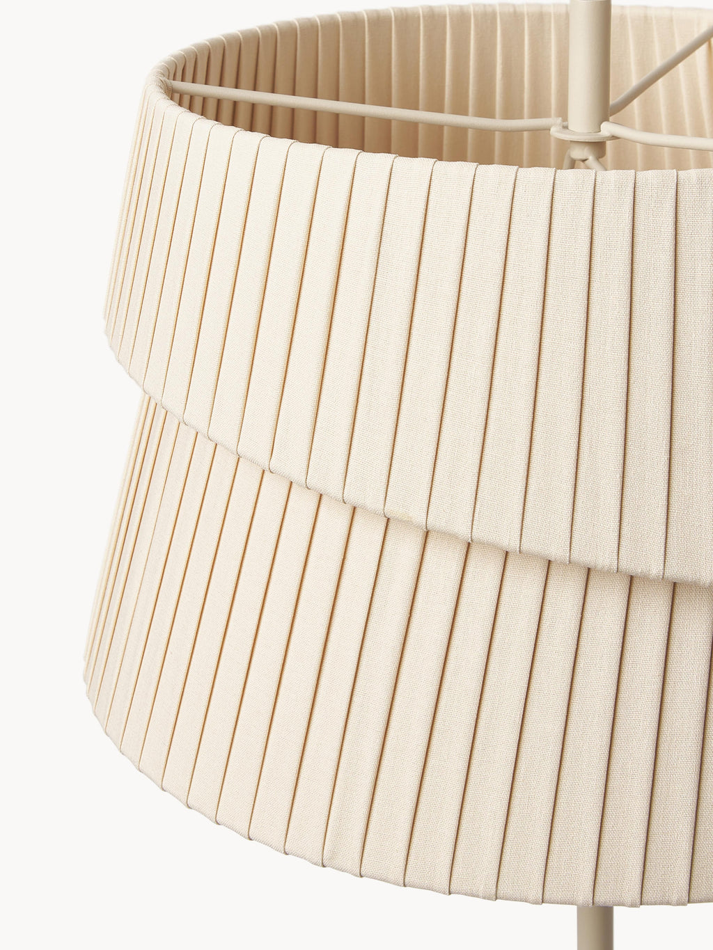 Lampadaire avec abat-jour asymétrique Elfrad - Beige
