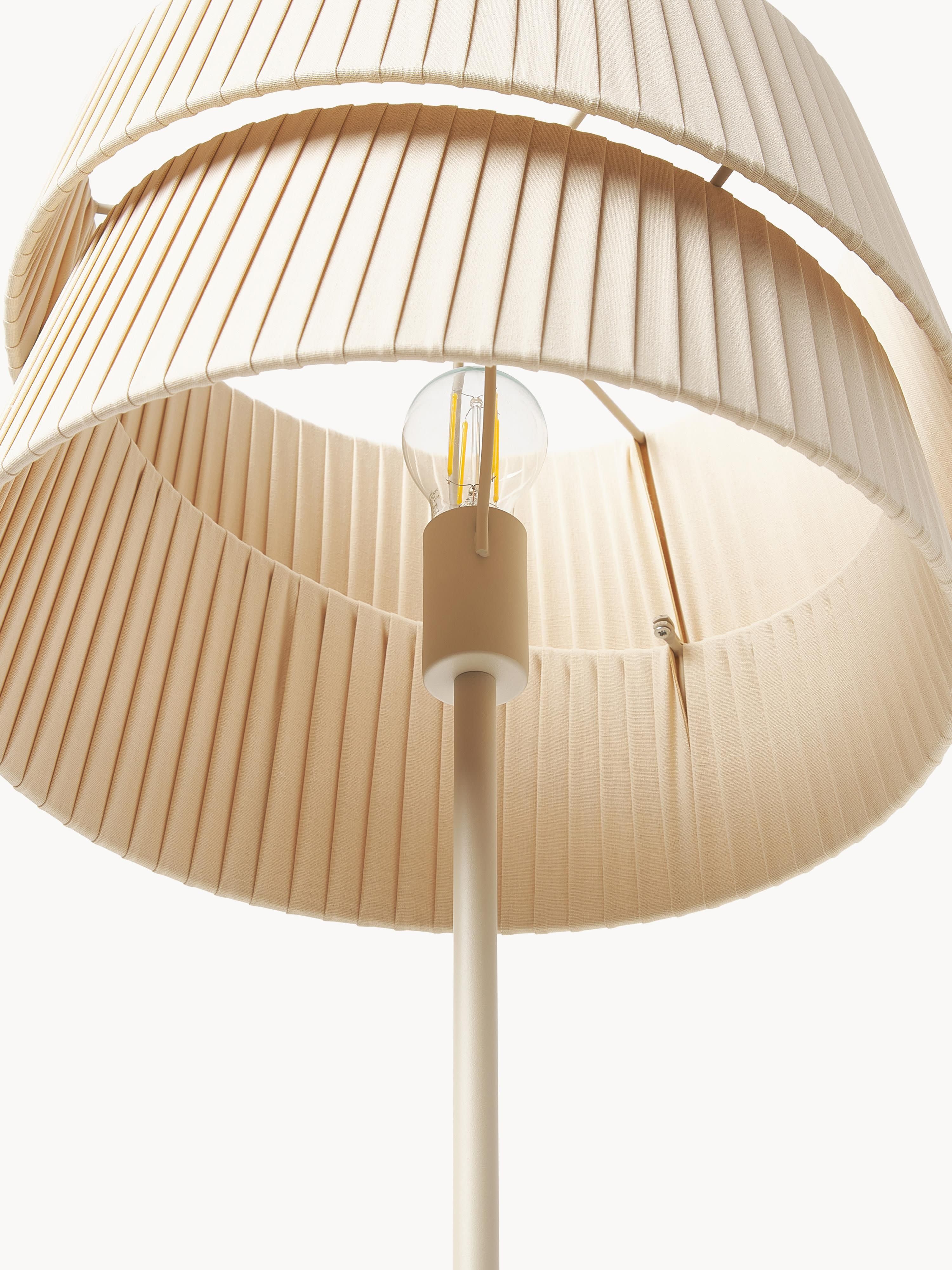 Lampadaire avec abat-jour asymétrique Elfrad - Beige