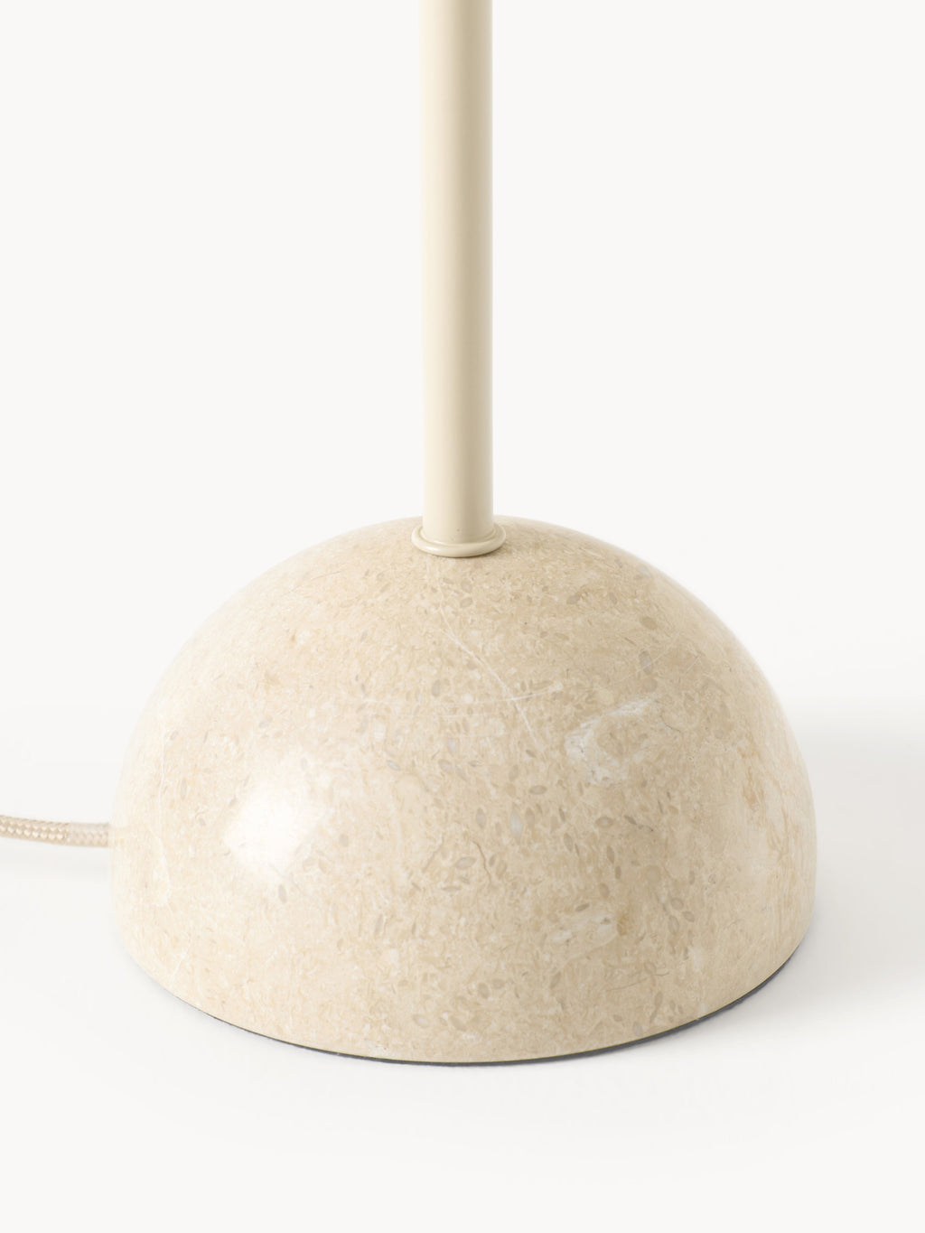 Lampe à poser avec pied en marbre Archer - Beige, marbré