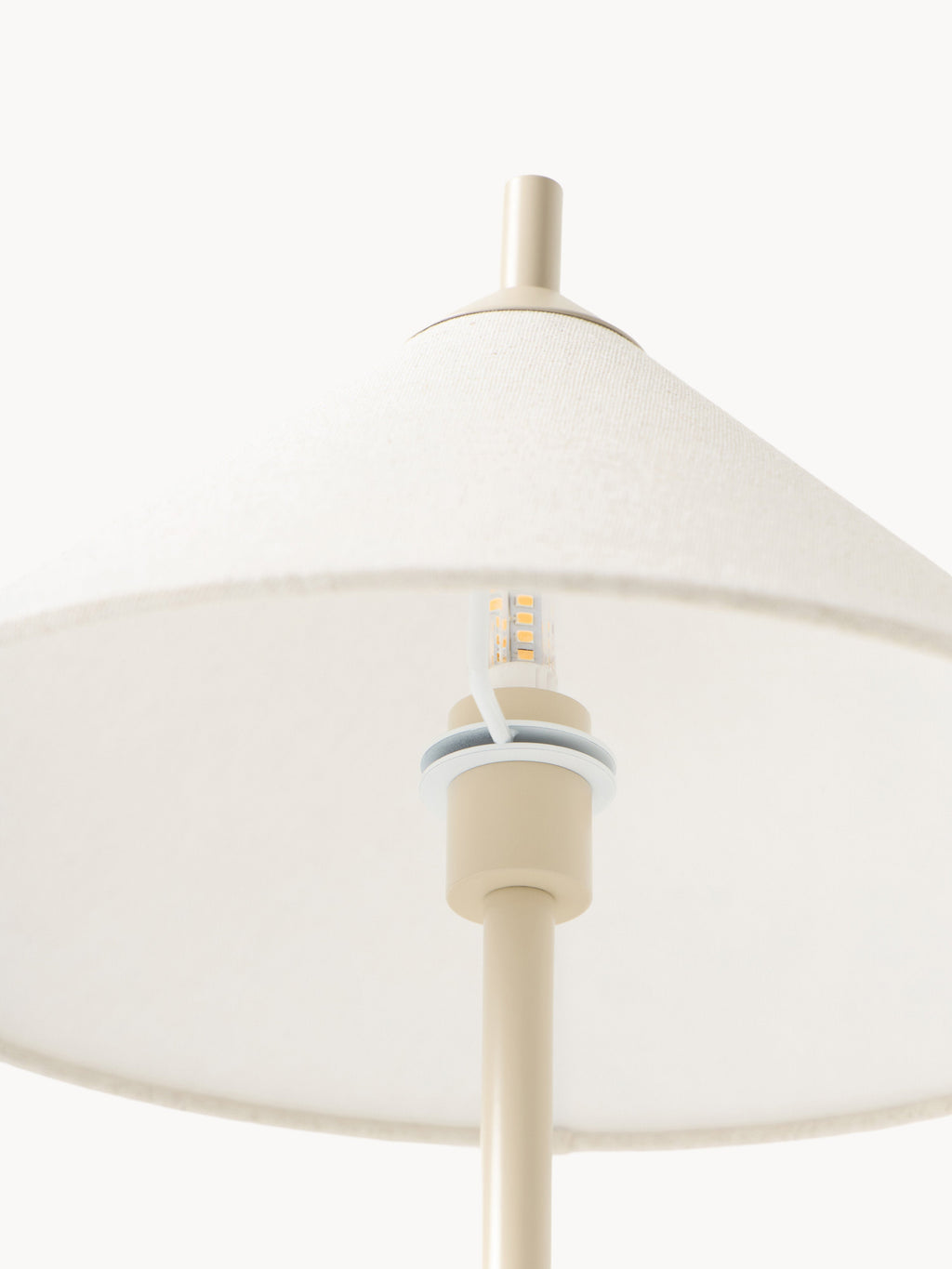 Lampe à poser avec pied en marbre Archer - Beige, marbré