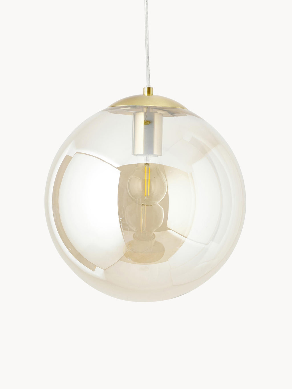 Suspension boule en verre Maddox - Doré