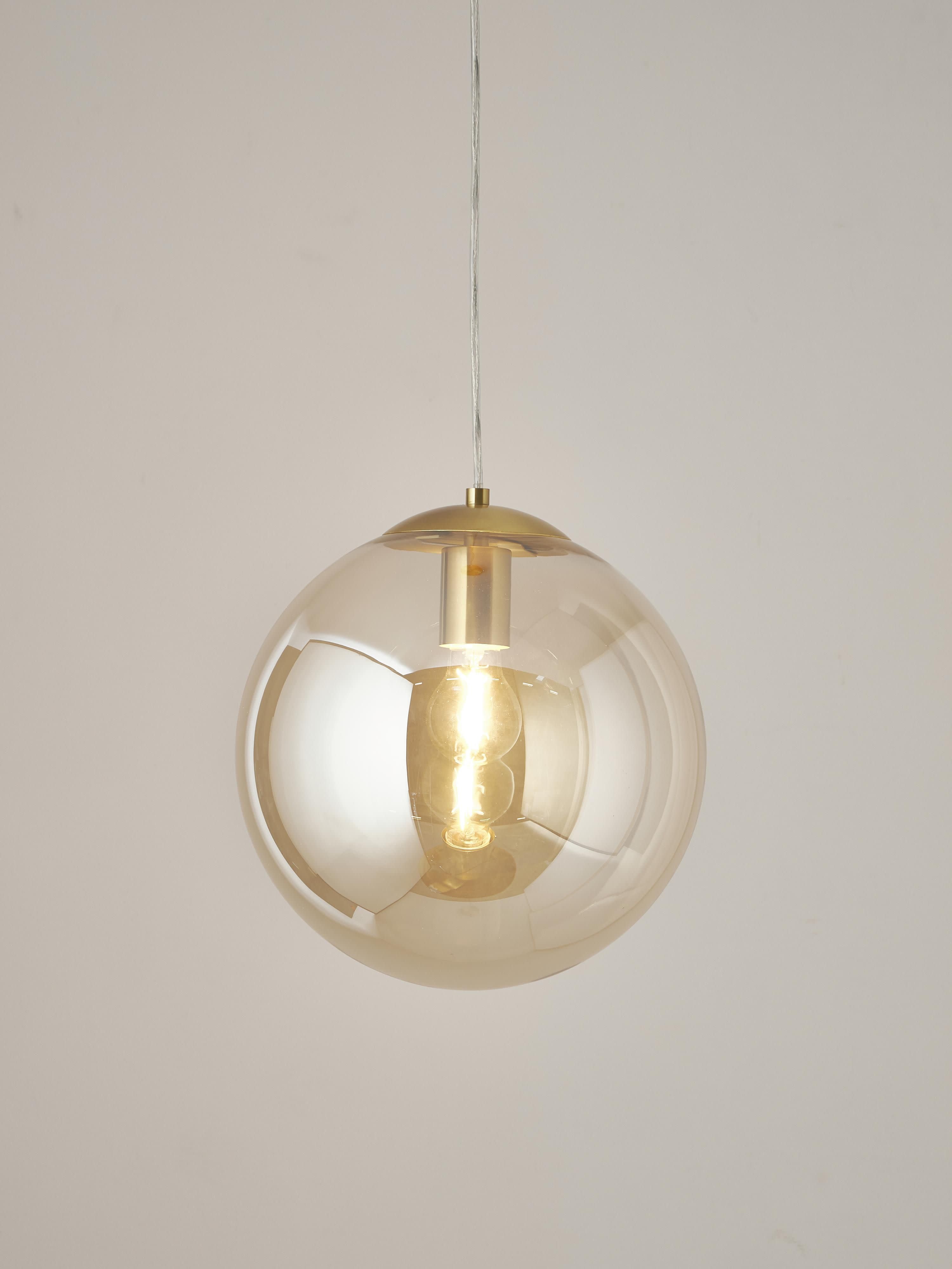 Suspension boule en verre Maddox - Doré