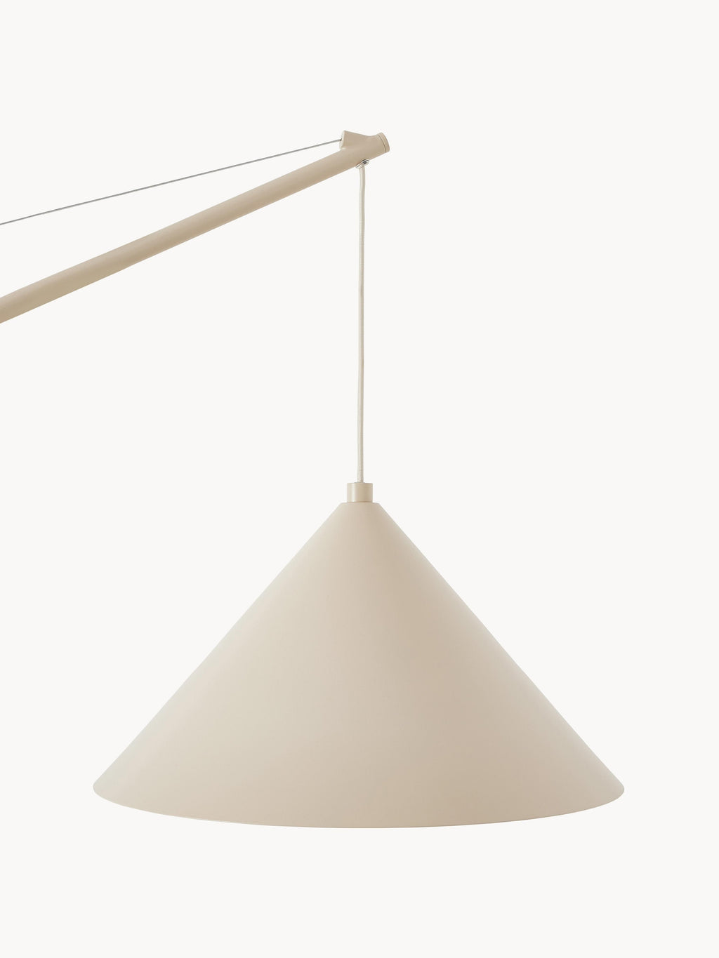 Grande liseuse avec pied en travertin Langston - Beige clair, travertin