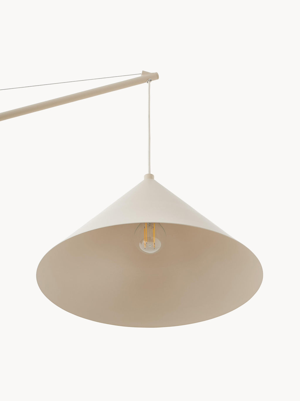 Grande liseuse avec pied en travertin Langston - Beige clair, travertin