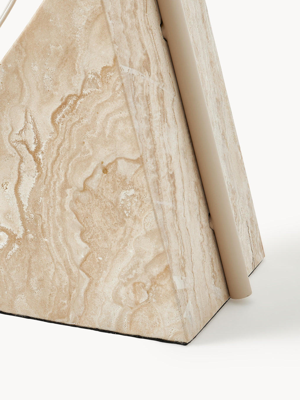 Grande liseuse avec pied en travertin Langston - Beige clair, travertin