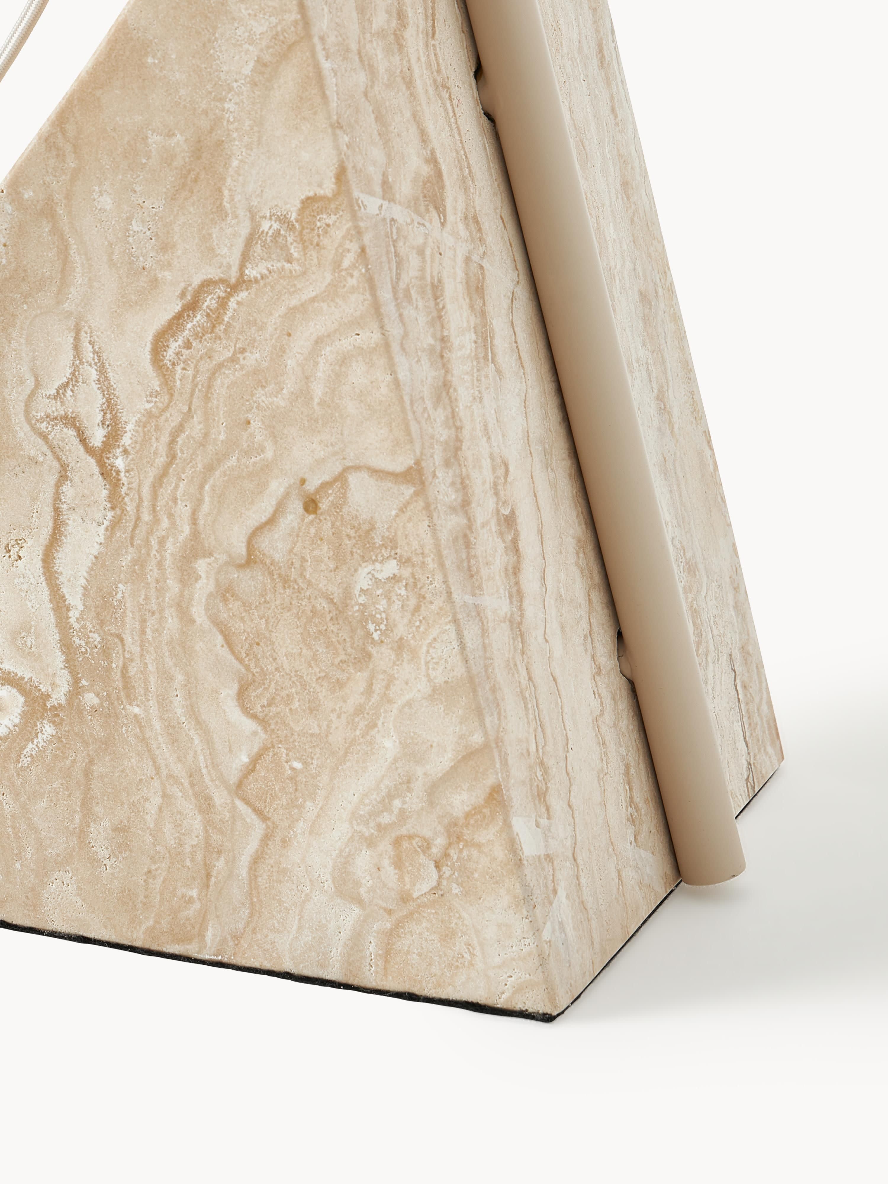 Grande liseuse avec pied en travertin Langston - Beige clair, travertin