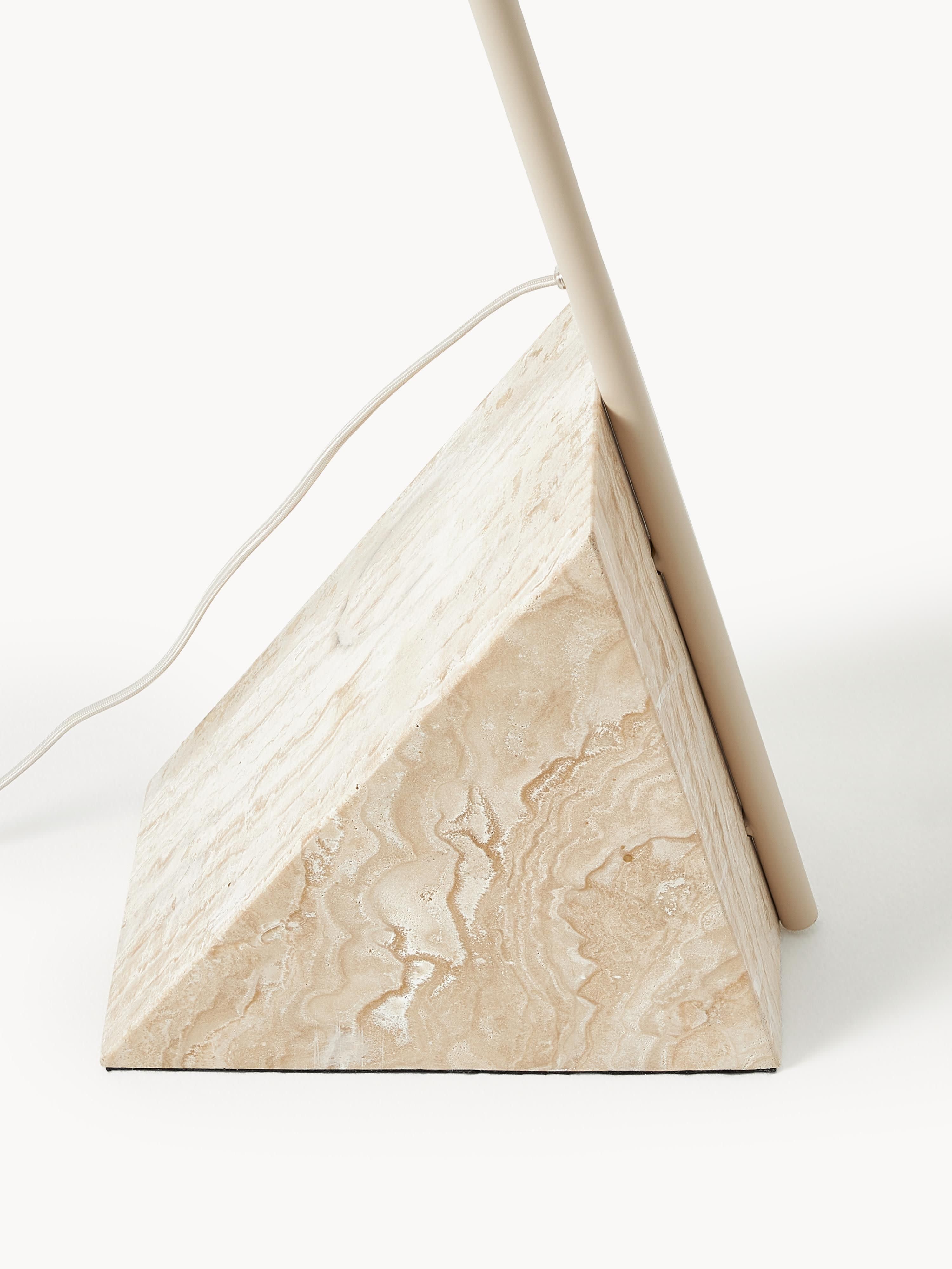 Grande liseuse avec pied en travertin Langston - Beige clair, travertin