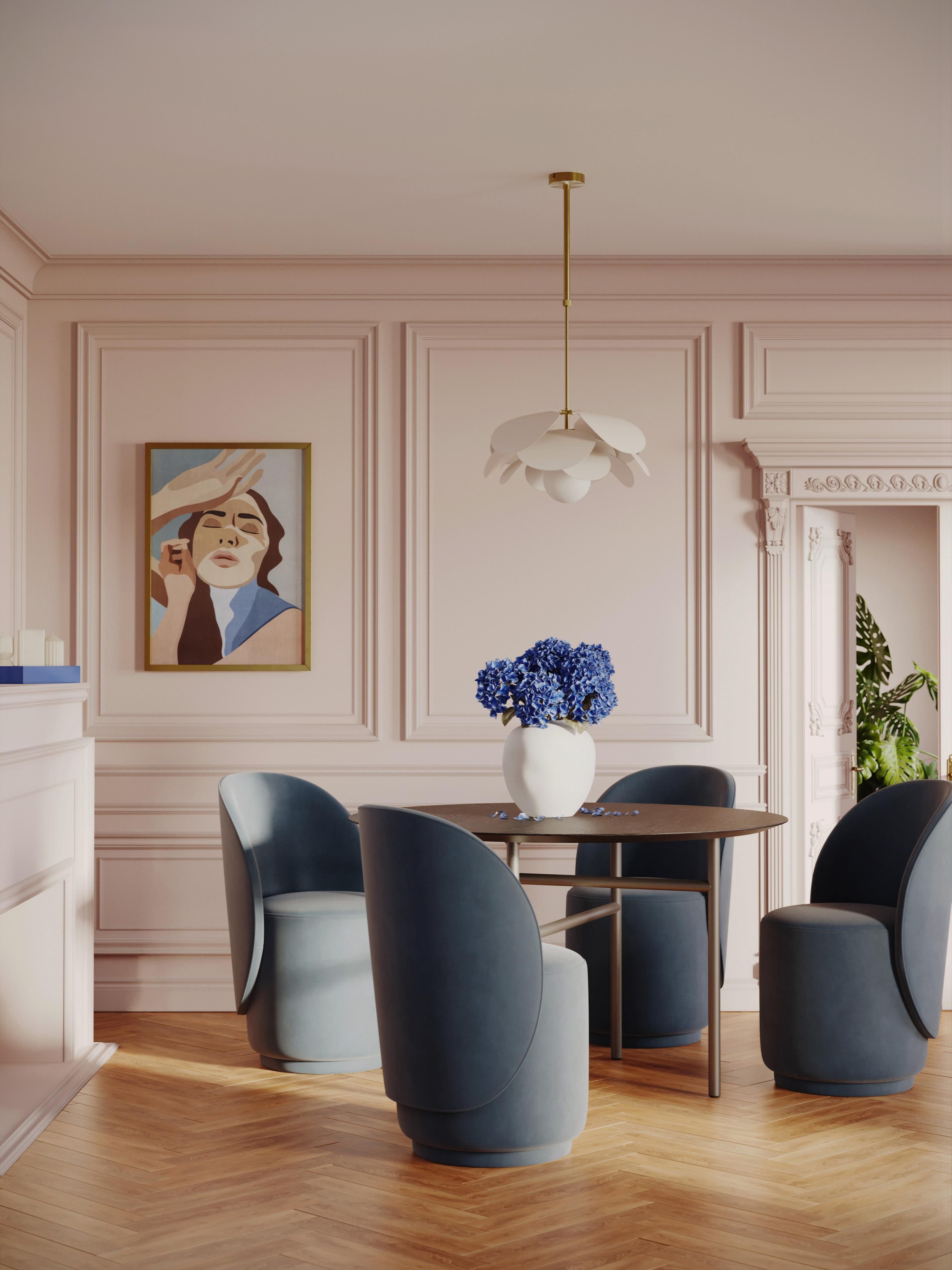 Suspension design Thorvard - Blanc cassé, doré