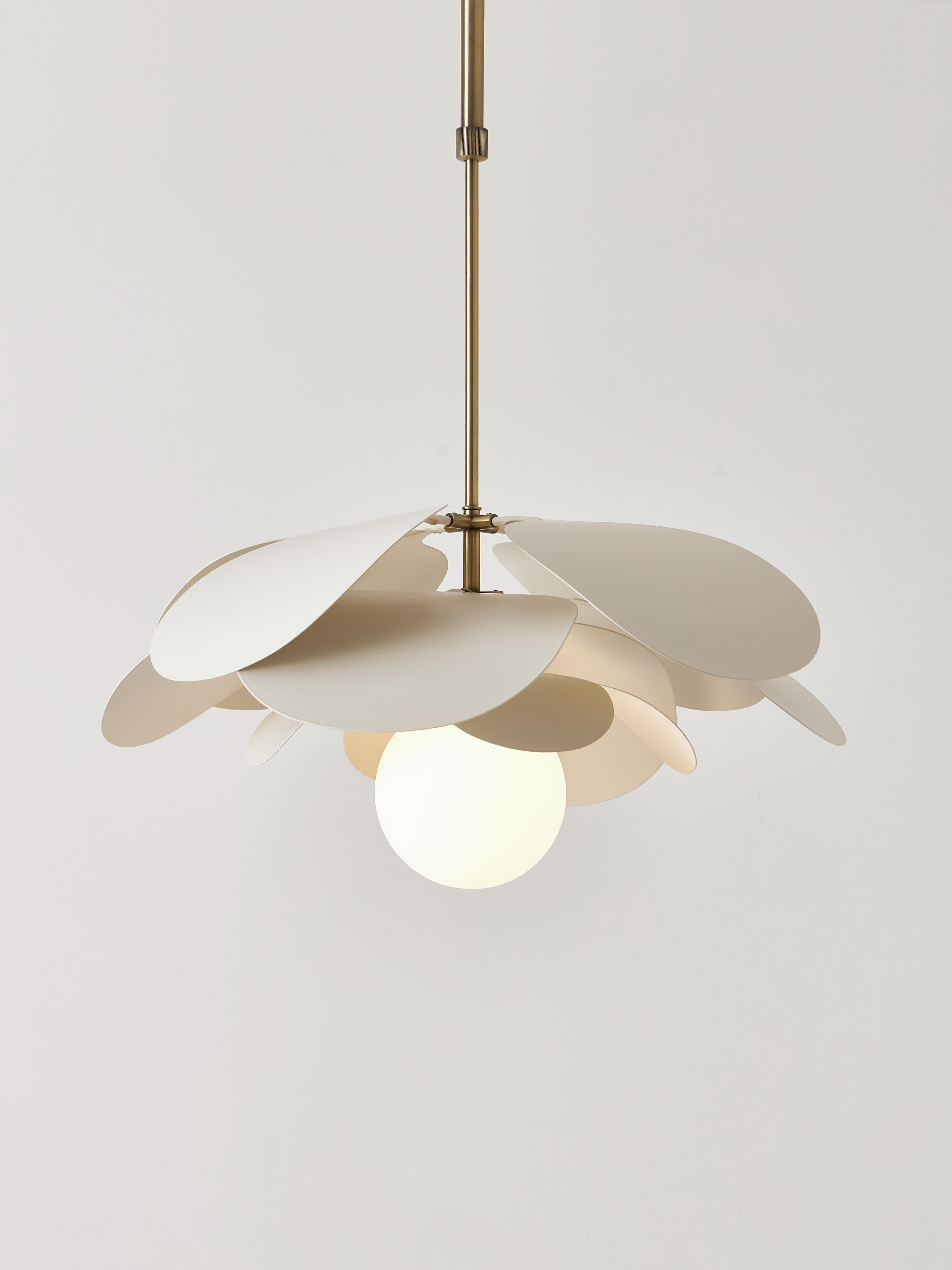 Suspension design Thorvard - Blanc cassé, doré