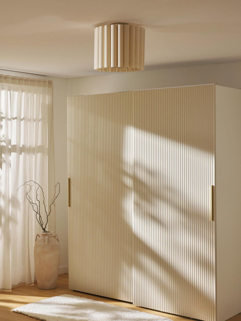 Plafonnier en lin Bjartmar - Beige clair