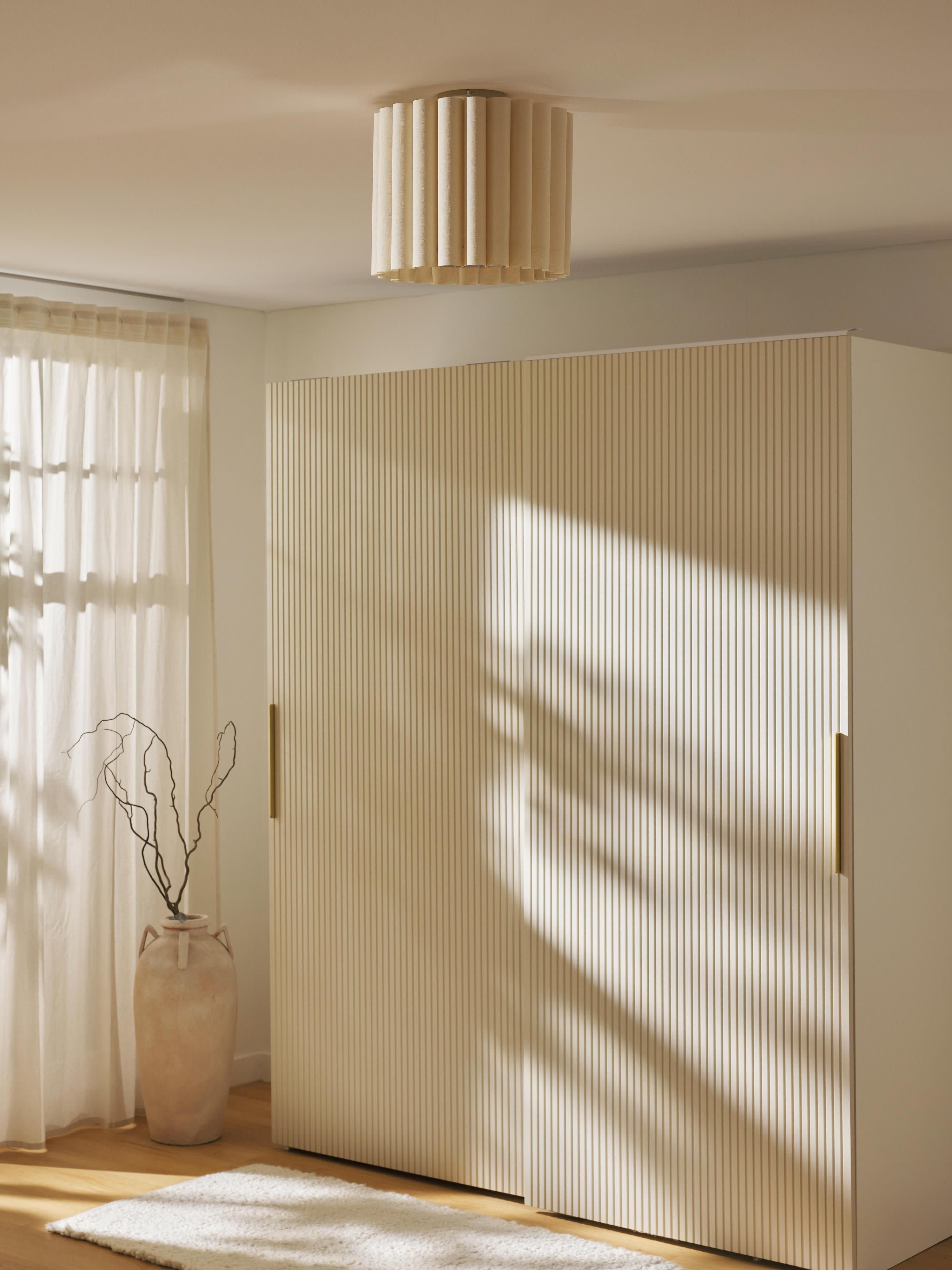 Plafonnier en lin Bjartmar - Beige clair