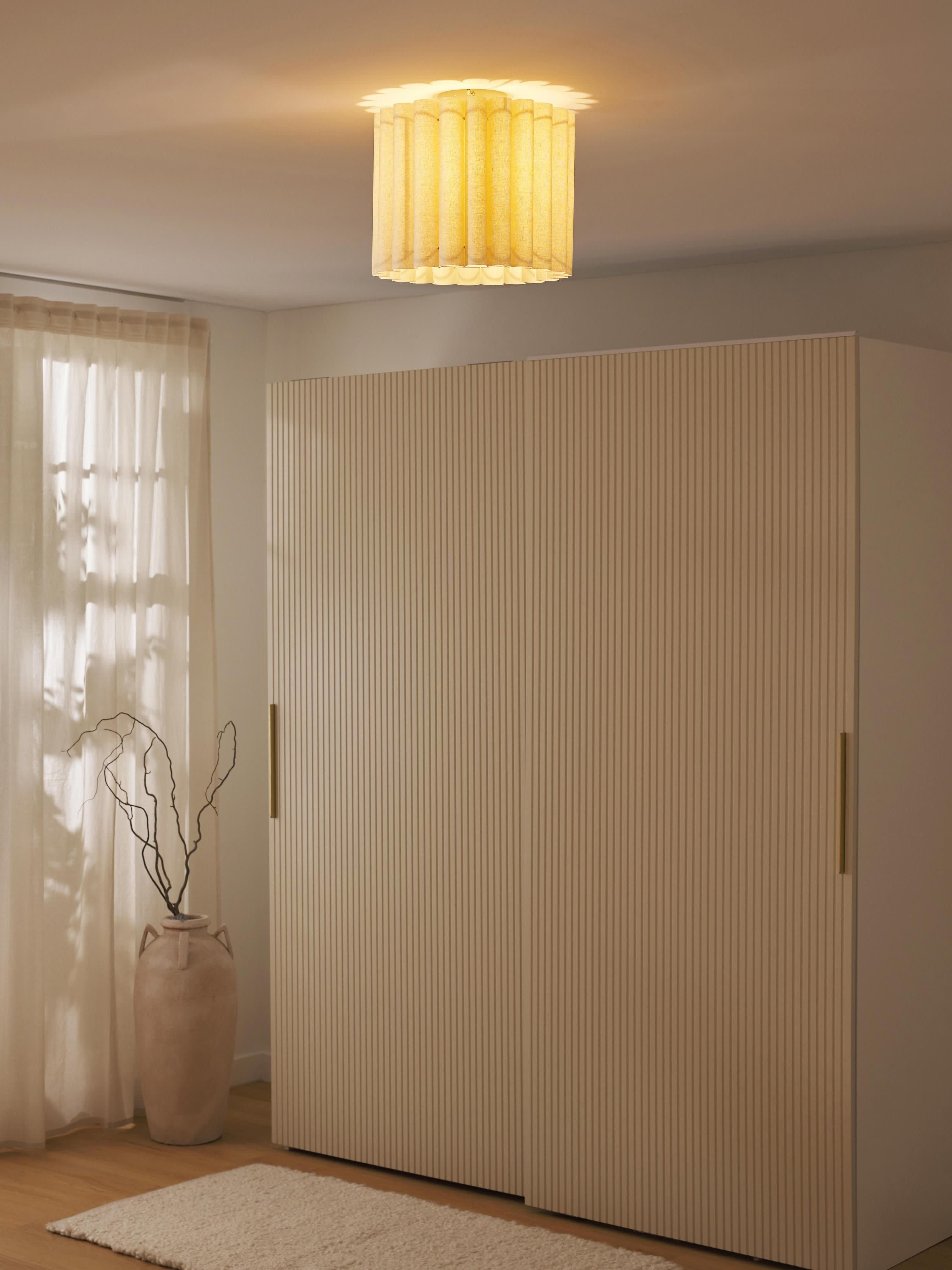 Plafonnier en lin Bjartmar - Beige clair