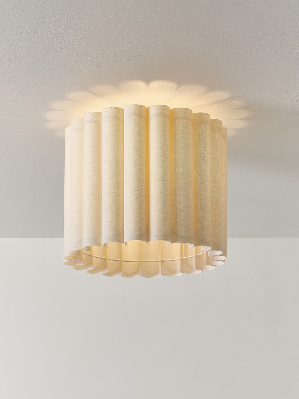 Plafonnier en lin Bjartmar - Beige clair