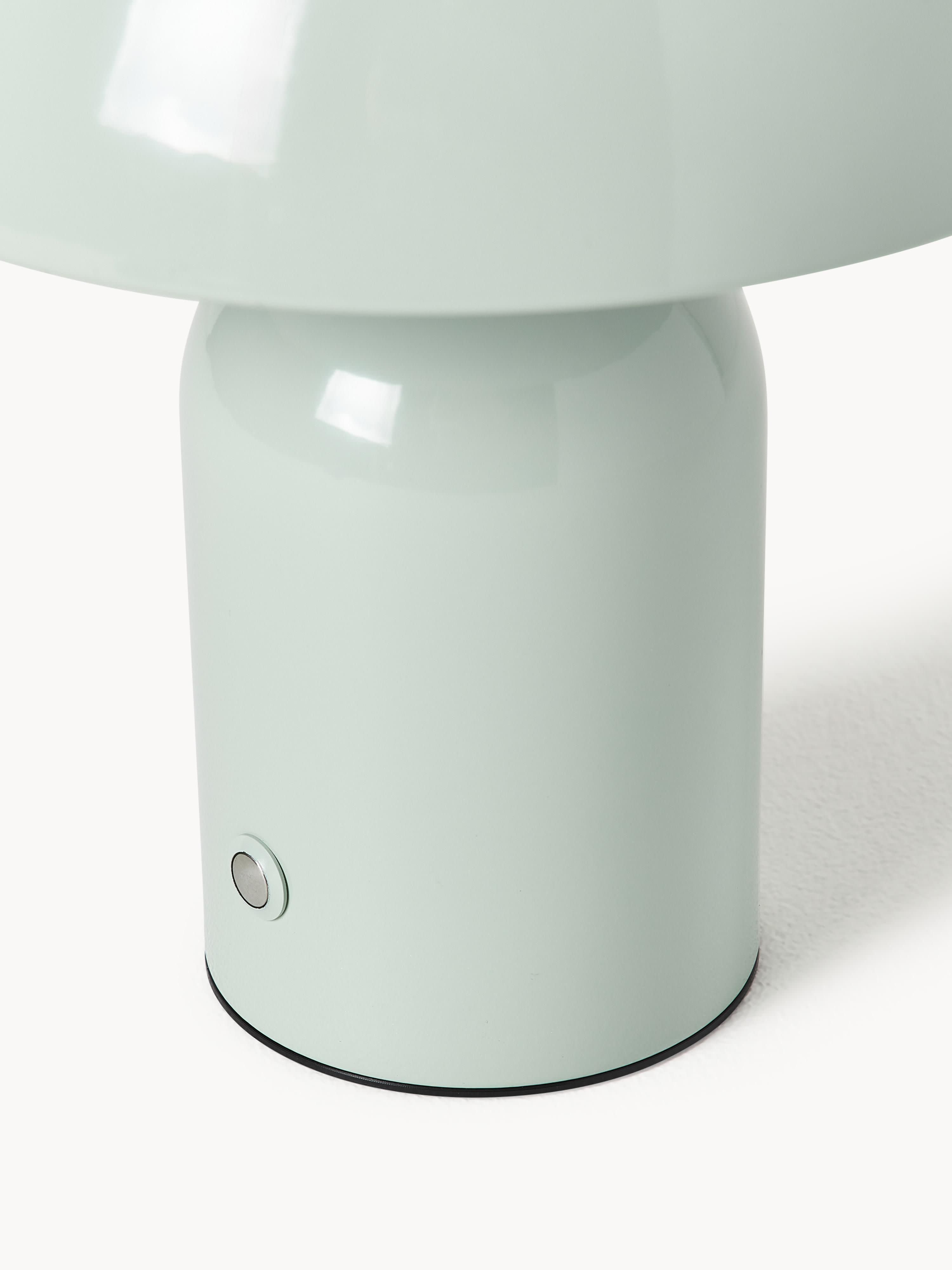 Petite lampe à poser LED mobile Elmo, intensité ajustable - Vert menthe, haute brillance