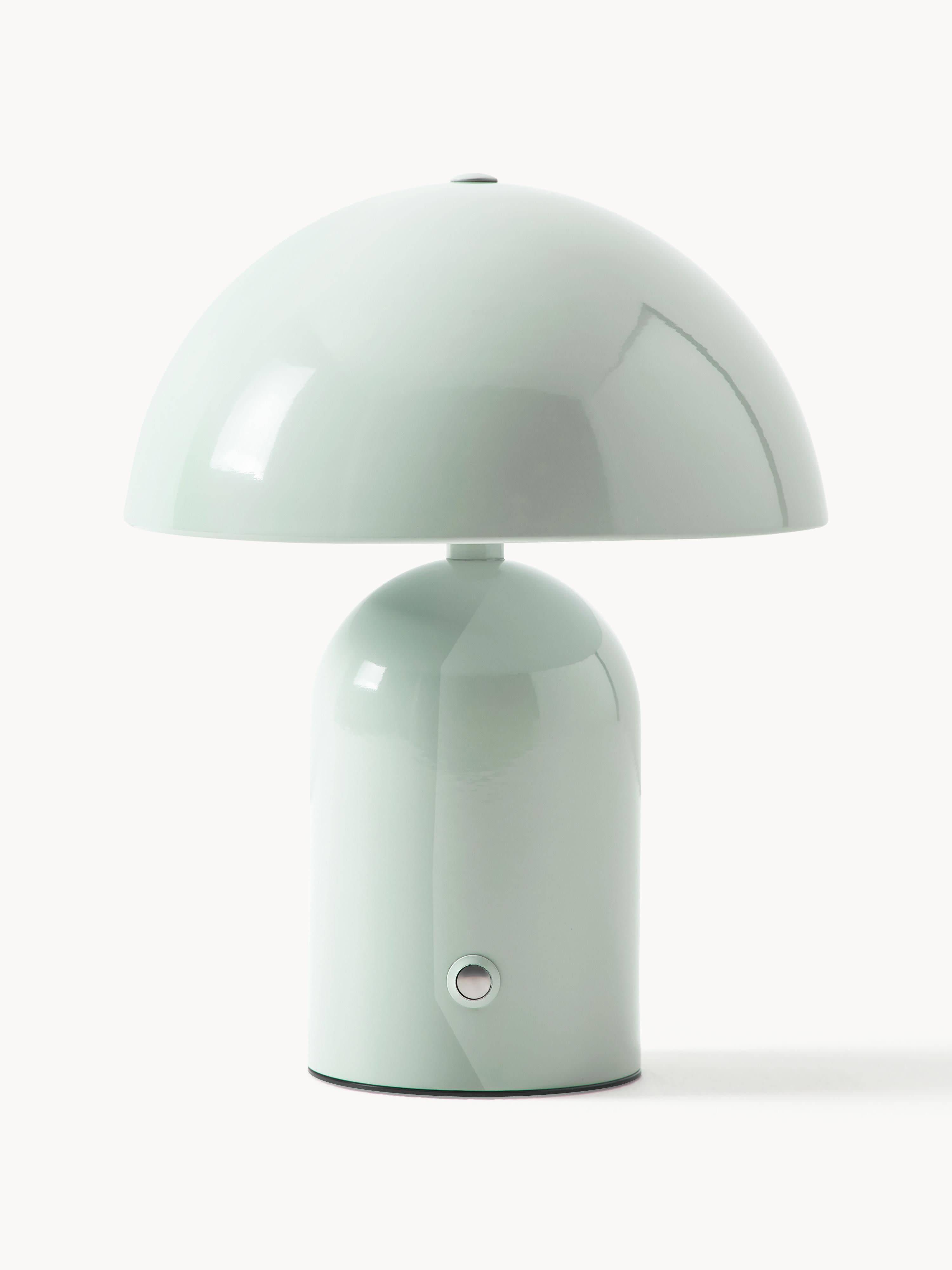 Petite lampe à poser LED mobile Elmo, intensité ajustable - Vert menthe, haute brillance