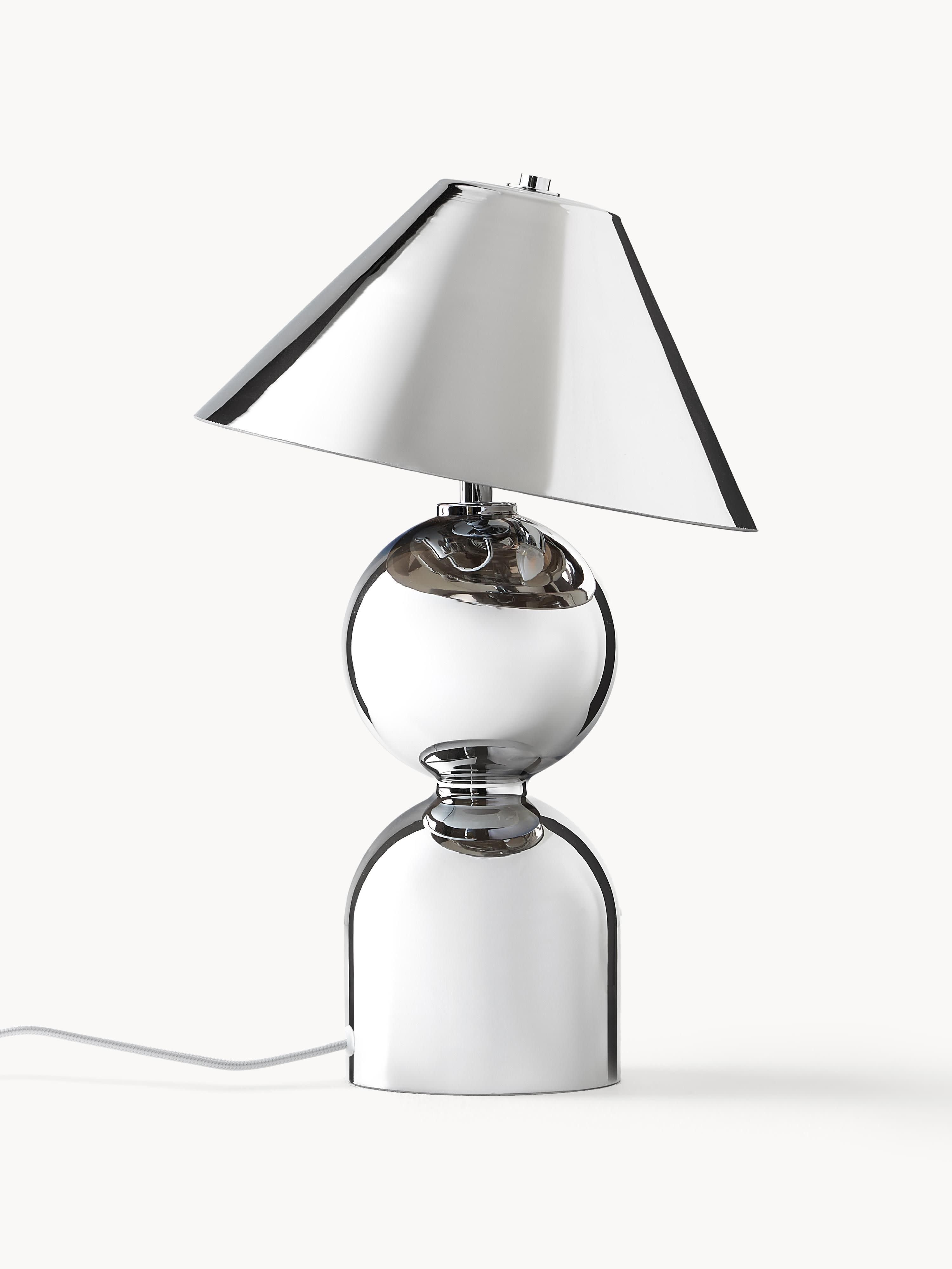 Lampe à poser ajustable en verre réfléchissant Volund - Gris chrome, surface réfléchissante