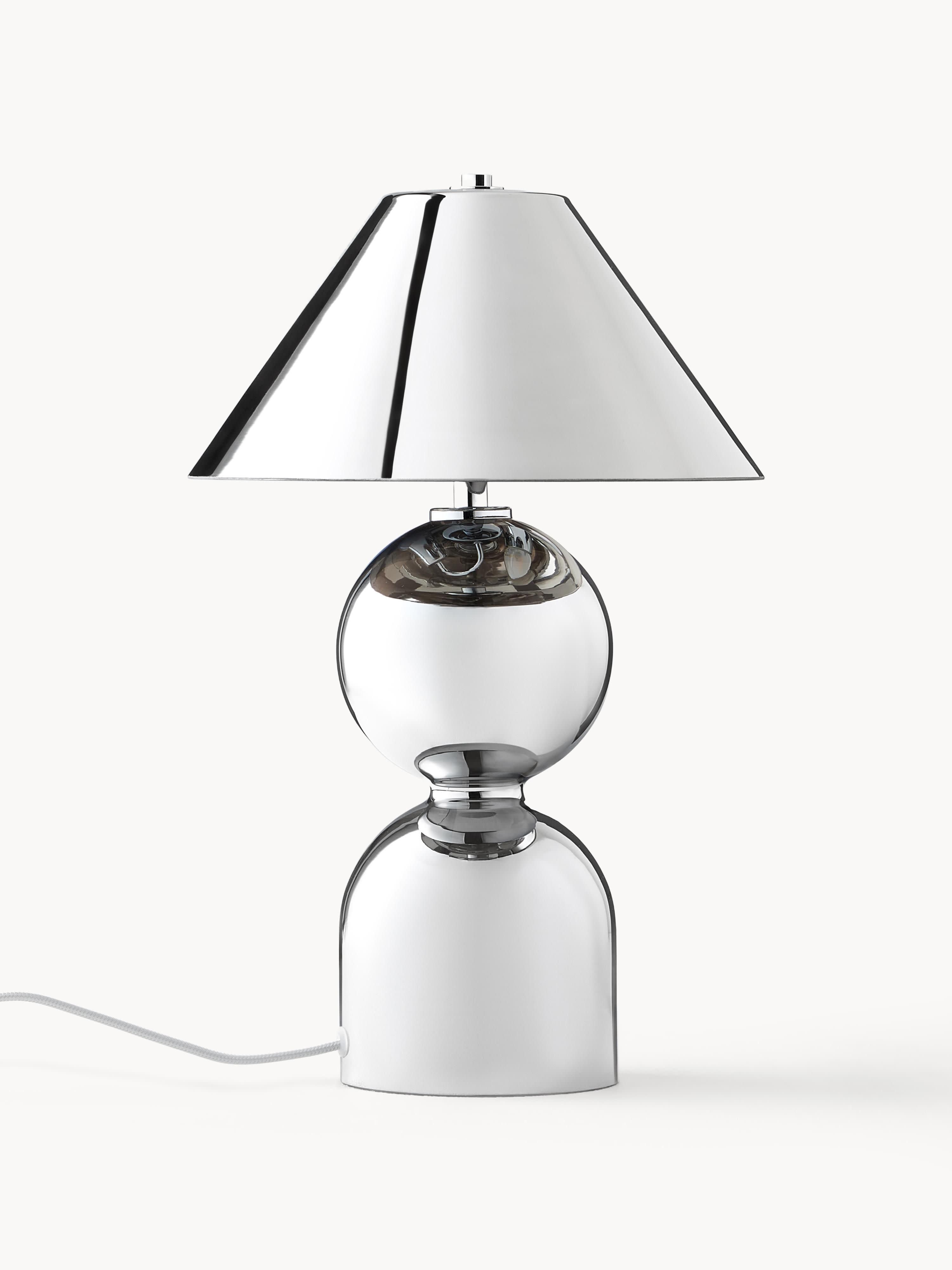Lampe à poser ajustable en verre réfléchissant Volund - Gris chrome, surface réfléchissante