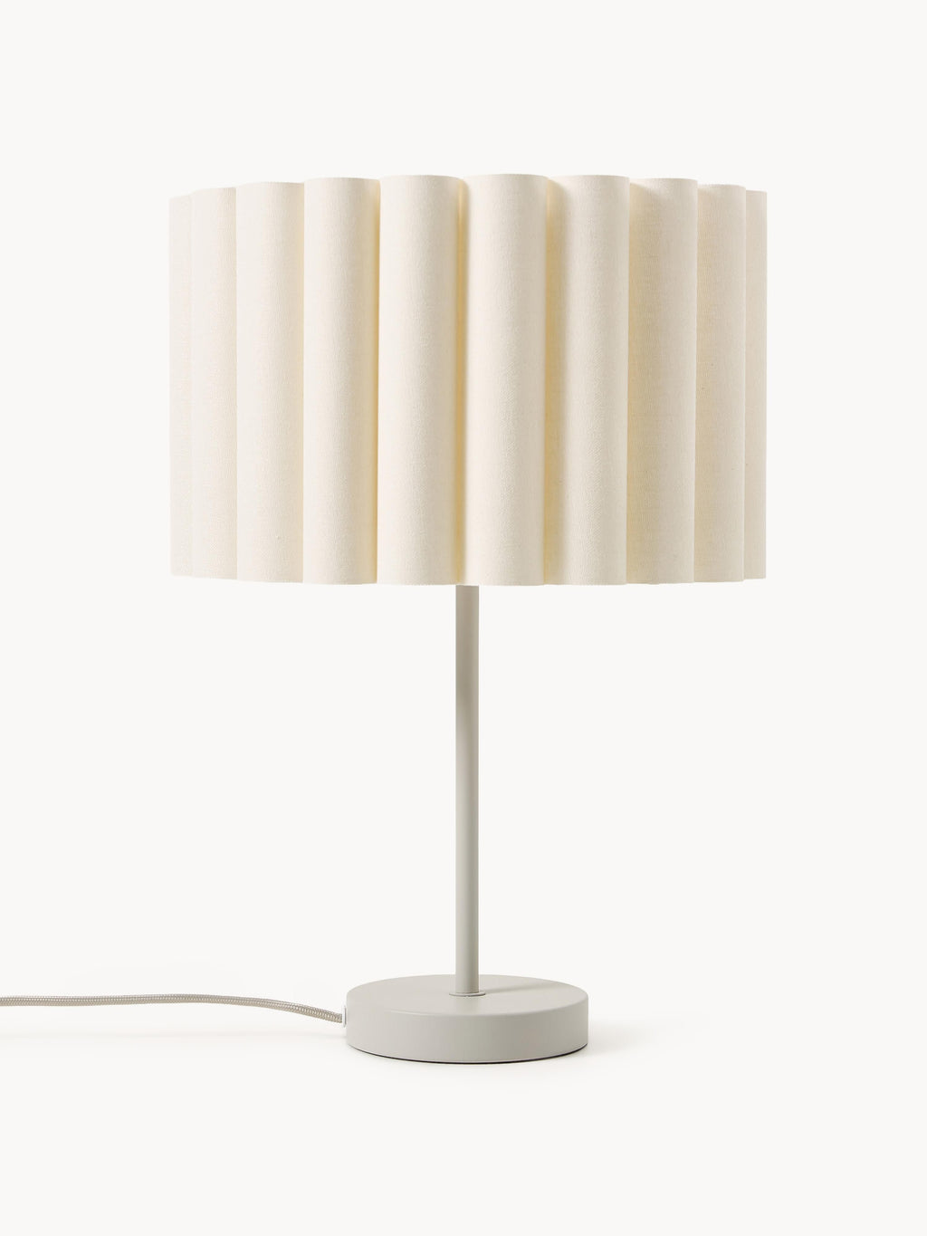 Lampe à poser en lin Bjartmar - Beige clair