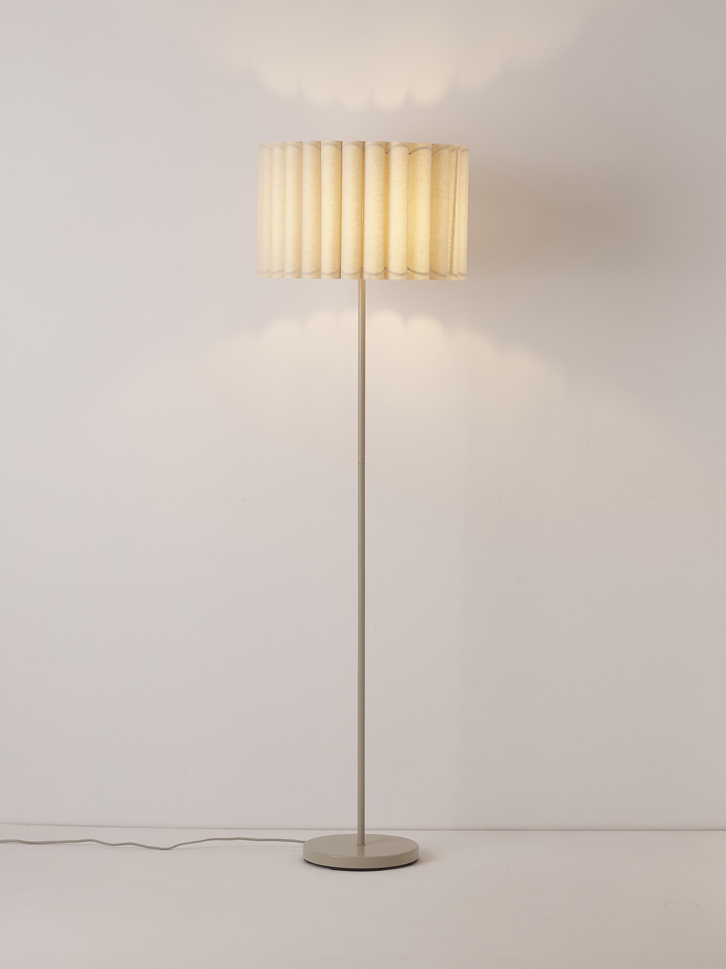 Lampadaire en lin Bjartmar - Beige clair