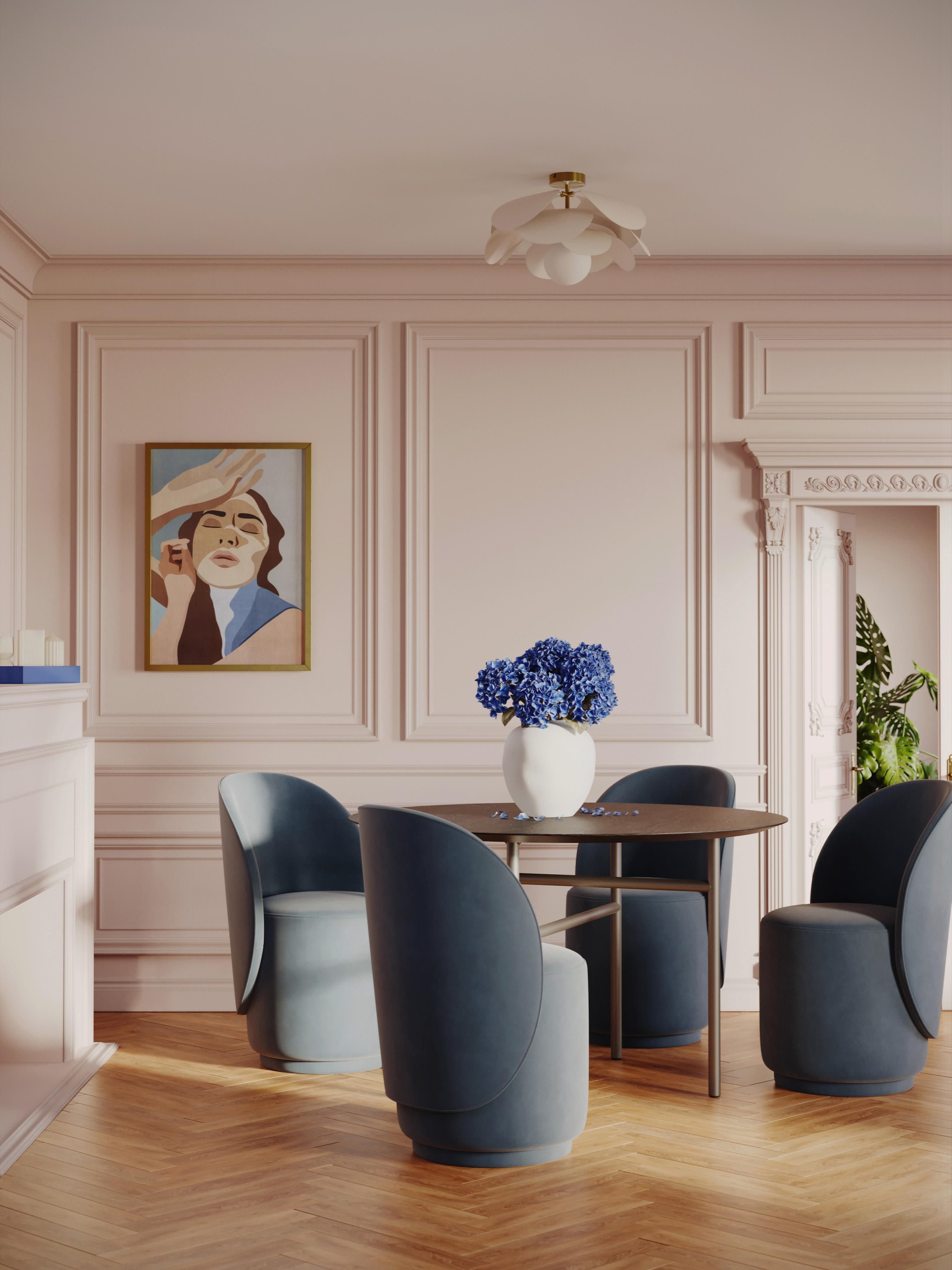 Plafonnier design Thorvard - Blanc cassé, couleur dorée