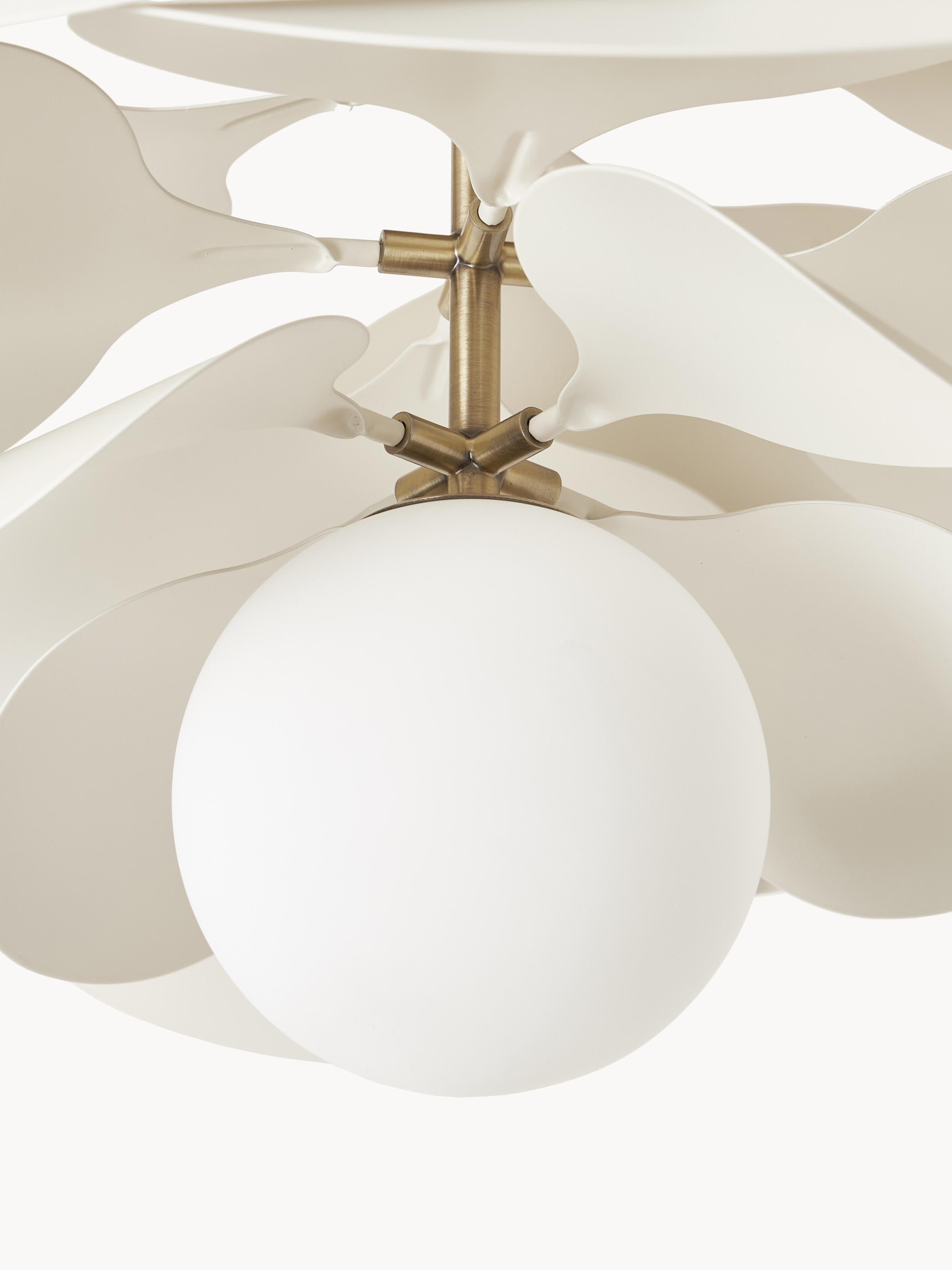 Plafonnier design Thorvard - Blanc cassé, couleur dorée