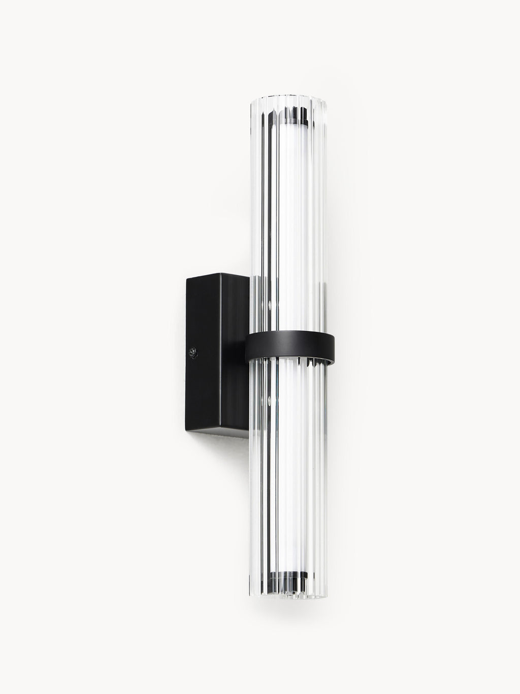 Applique murale LED Hagbart - Transparent, noir