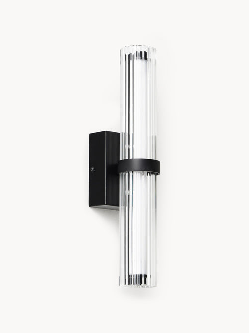 Applique murale LED Hagbart - Transparent, noir