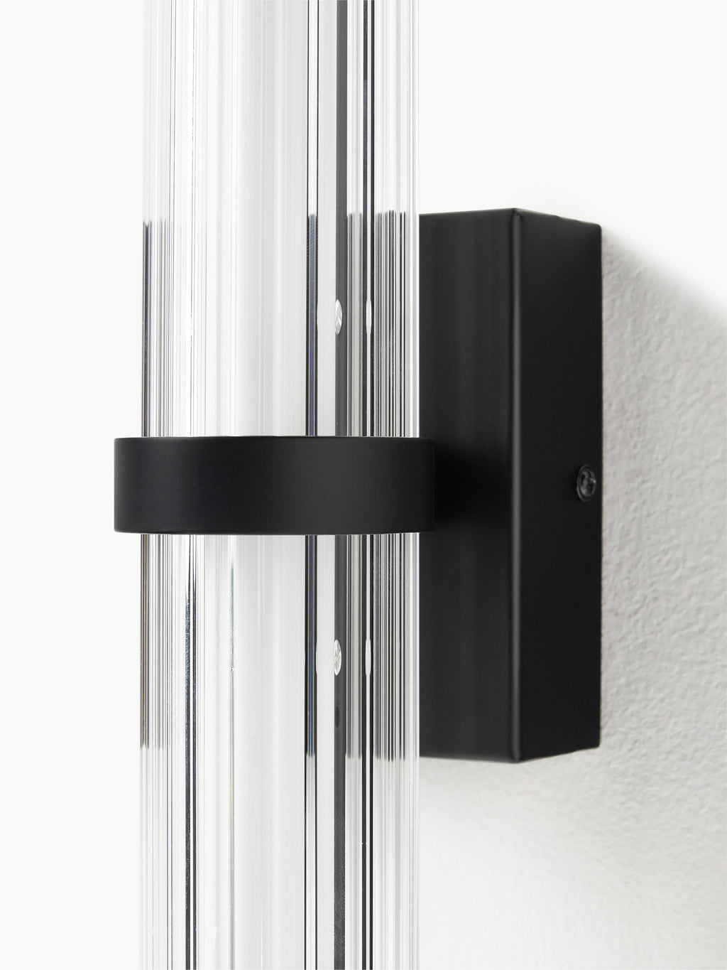 Applique murale LED Hagbart - Transparent, noir
