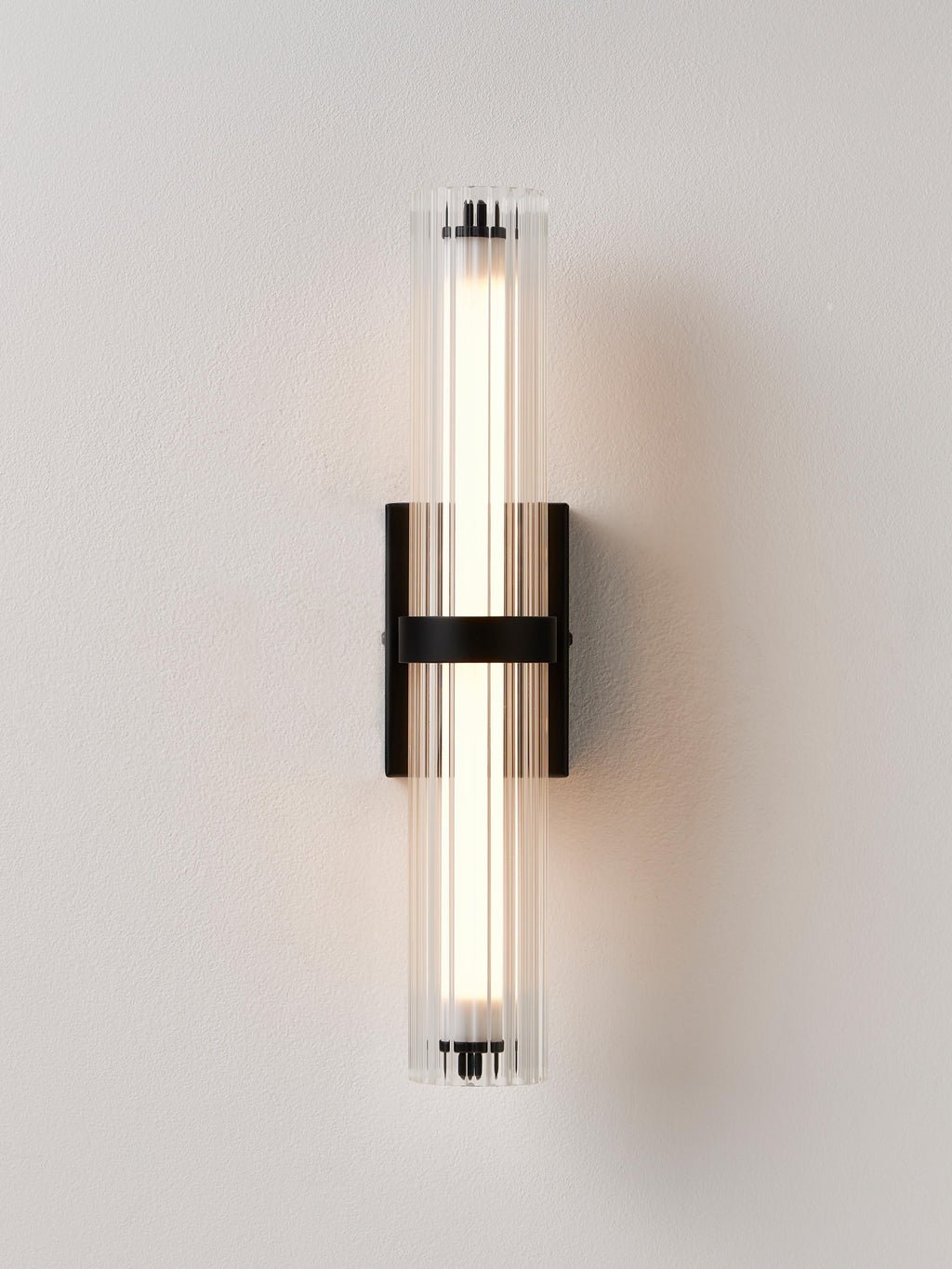 Applique murale LED Hagbart - Transparent, noir