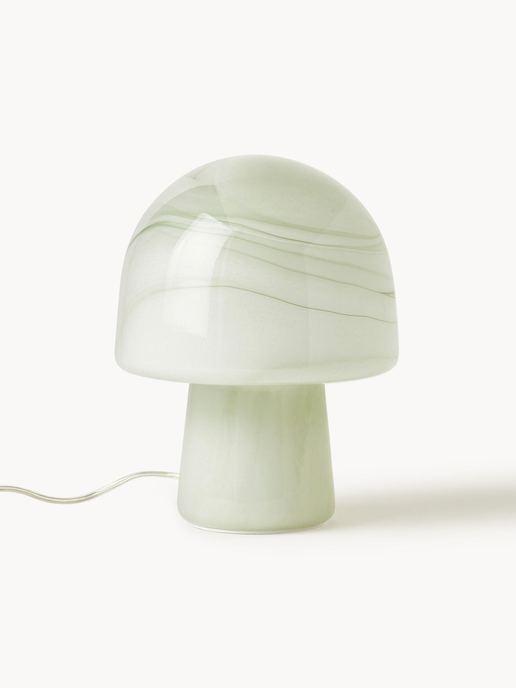 Petite lampe à poser aspect marbre Ean - Vert olive look marbre