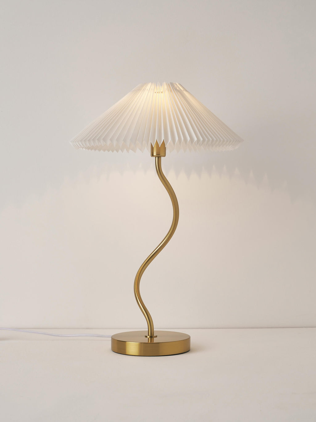 Lampe à poser Hjor - Blanc, doré