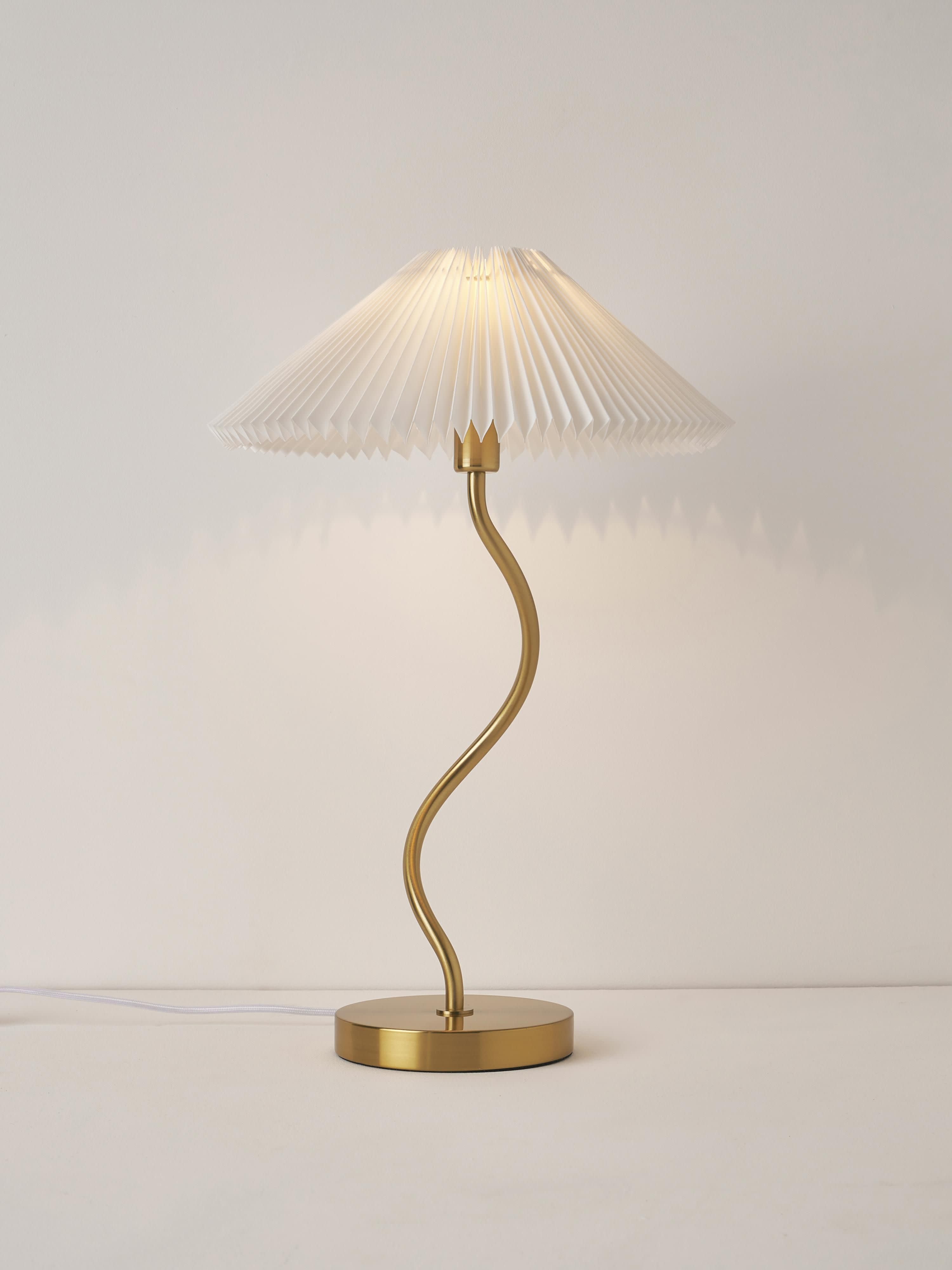 Lampe à poser Hjor - Blanc, doré